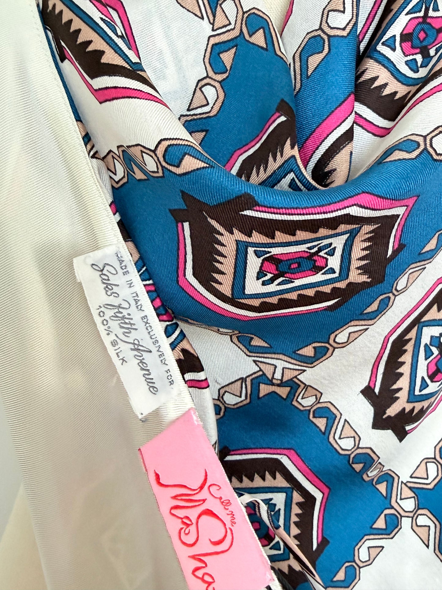 Upcycled Saks Fifth Ave Scarf Top