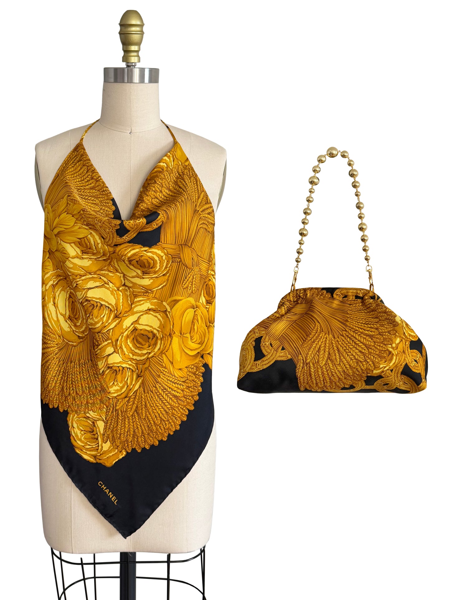 Upcycled Chanel Scarf Top