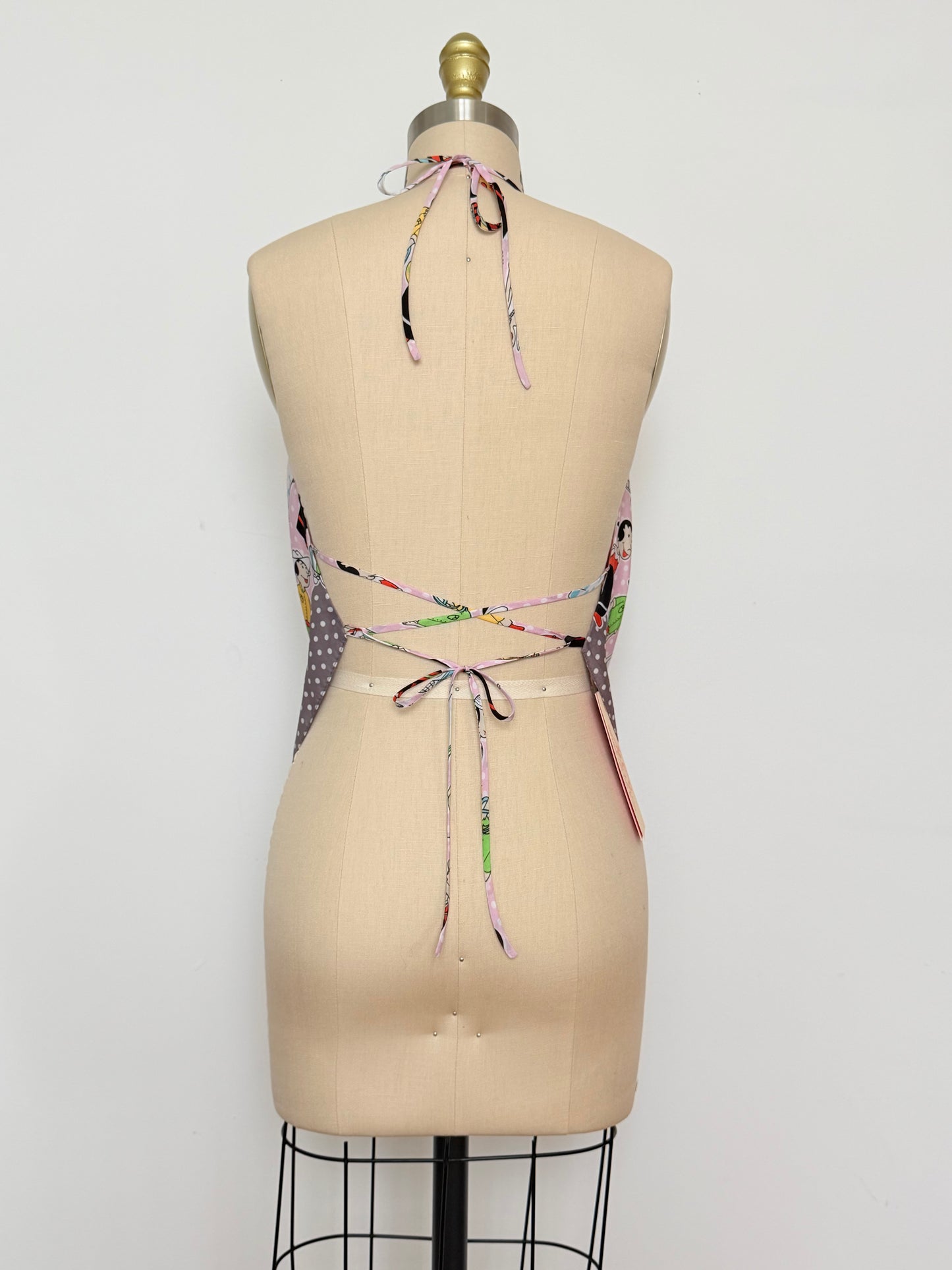 Upcycled Moschino Olive Oyl Scarf Top