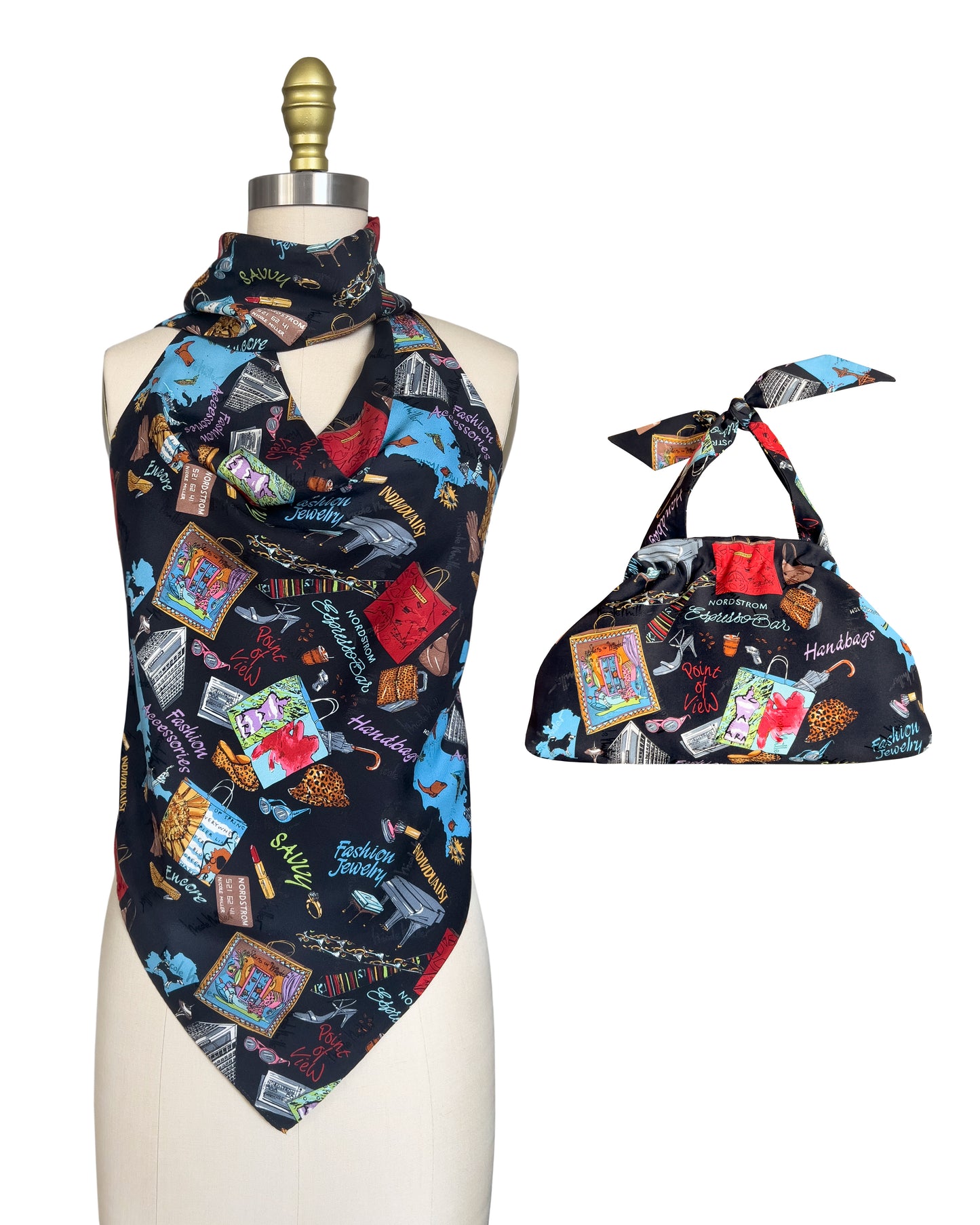 Upcycled Nicole Miller Fashion Savvy Top