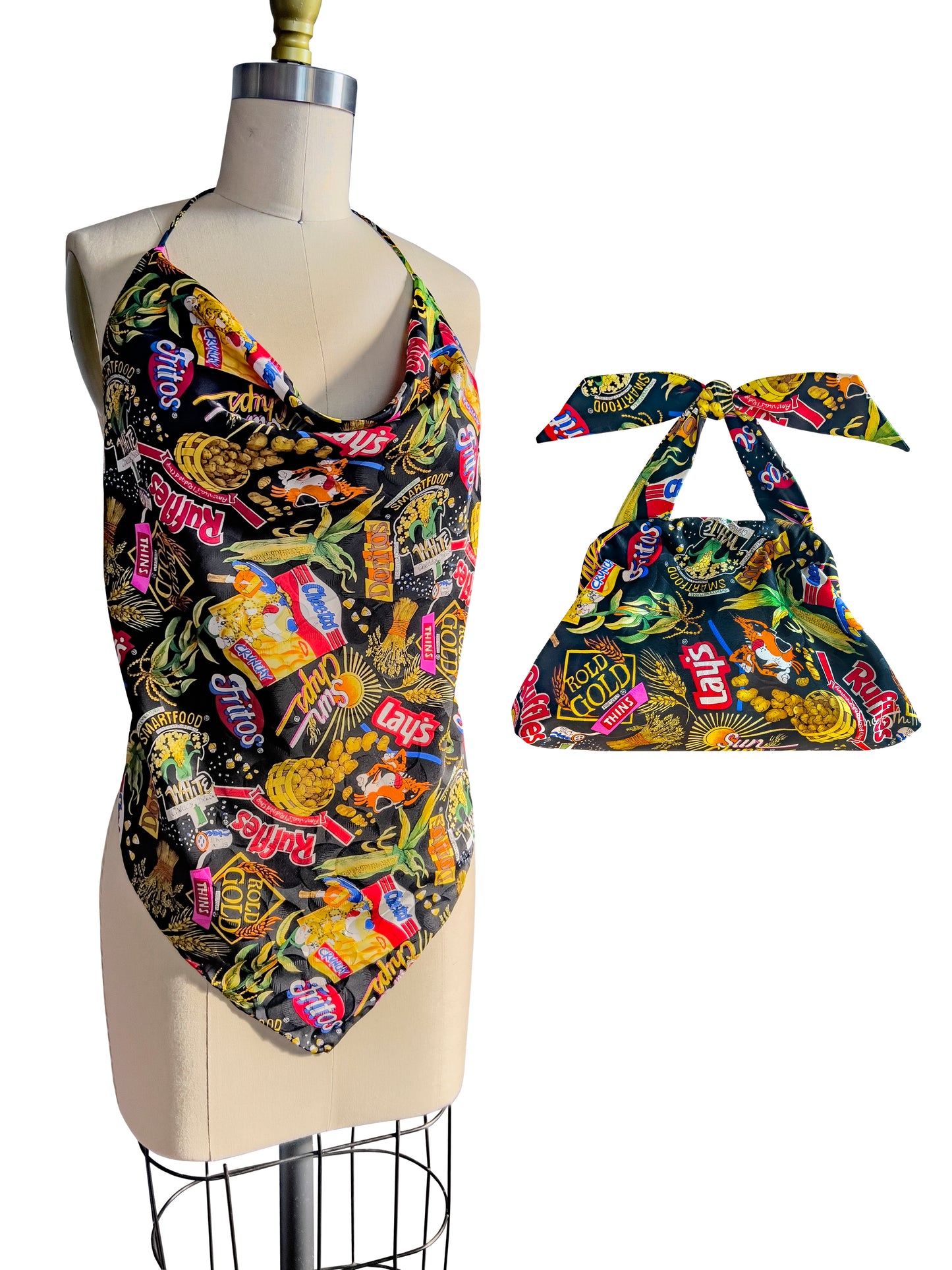 Upcycled Nicole Miller Chips Top