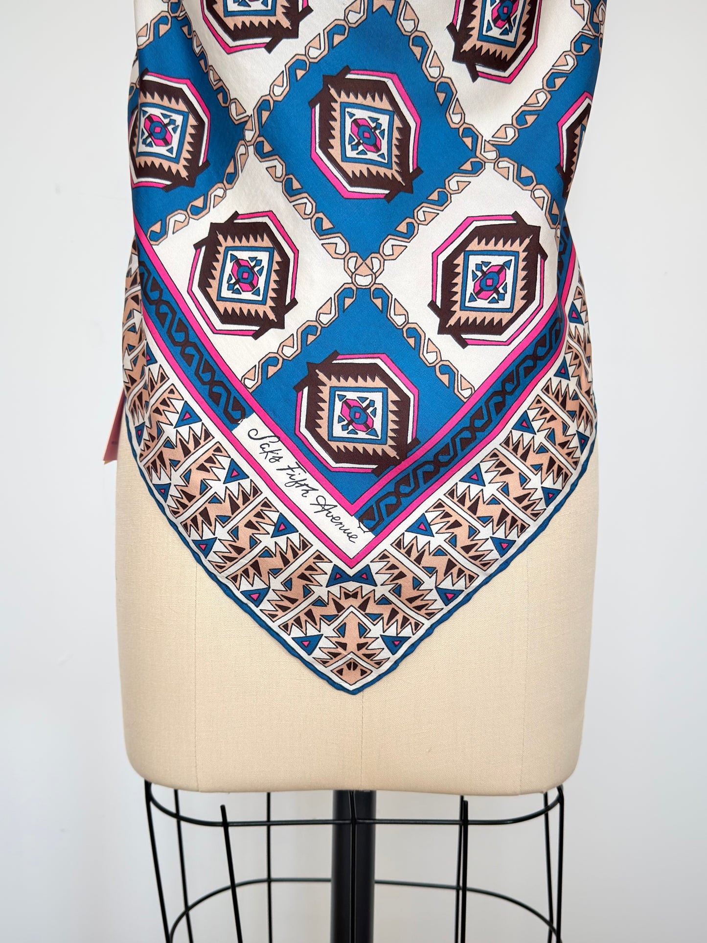 Upcycled Saks Fifth Ave Scarf Top