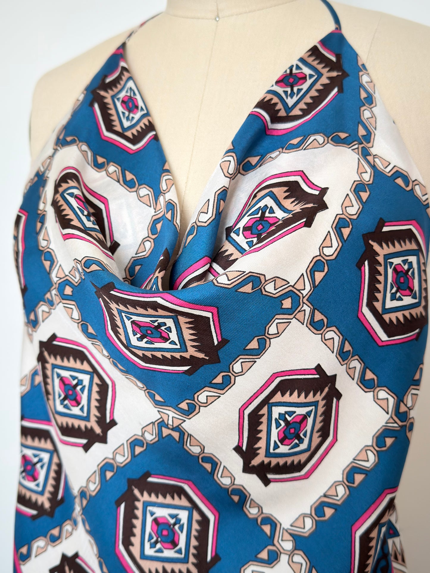 Upcycled Saks Fifth Ave Scarf Top