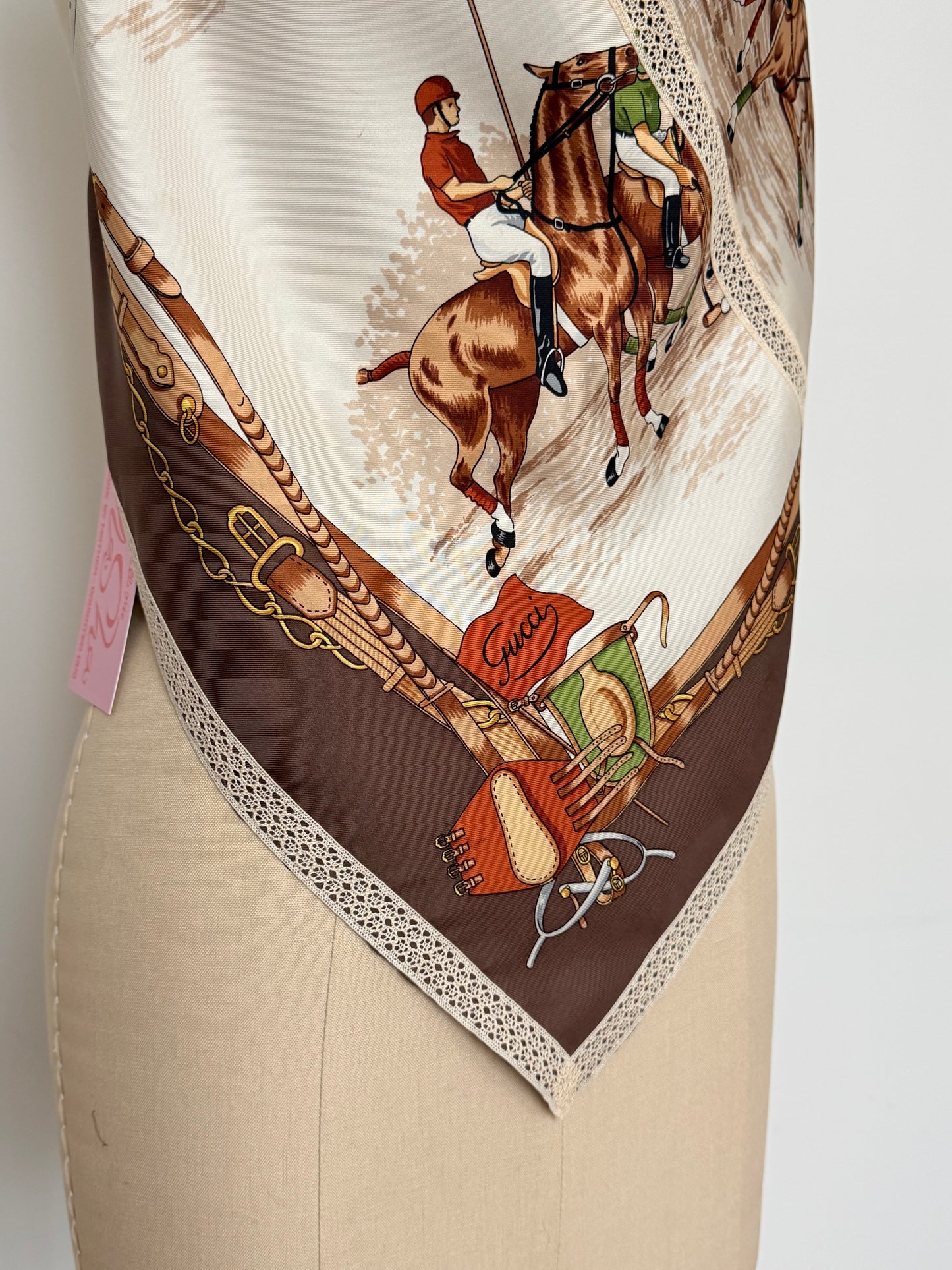 Upcycled Gucci Equestrian Scarf Top