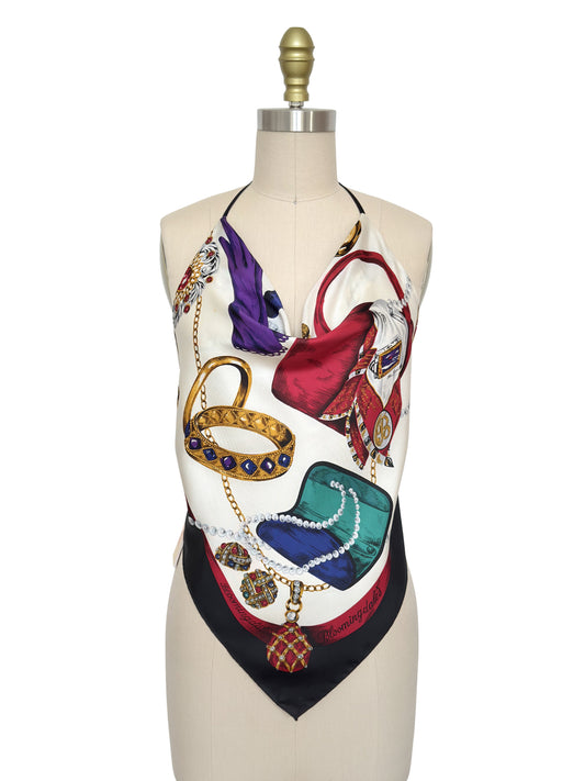 Upcycled Bloomingdales Scarf Top