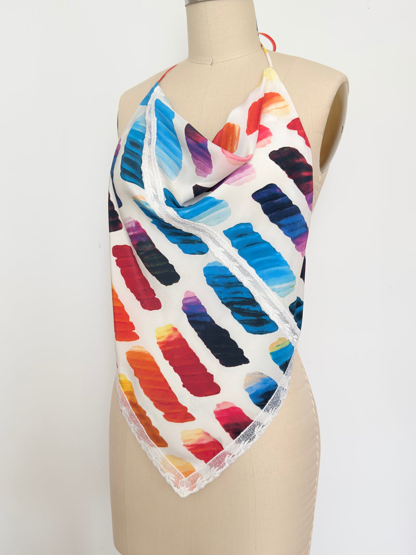 Upcycled Chanel SS14 Scarf Top