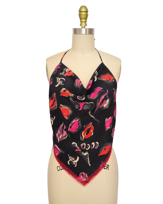Upcycled Chanel SS95 Scarf Top