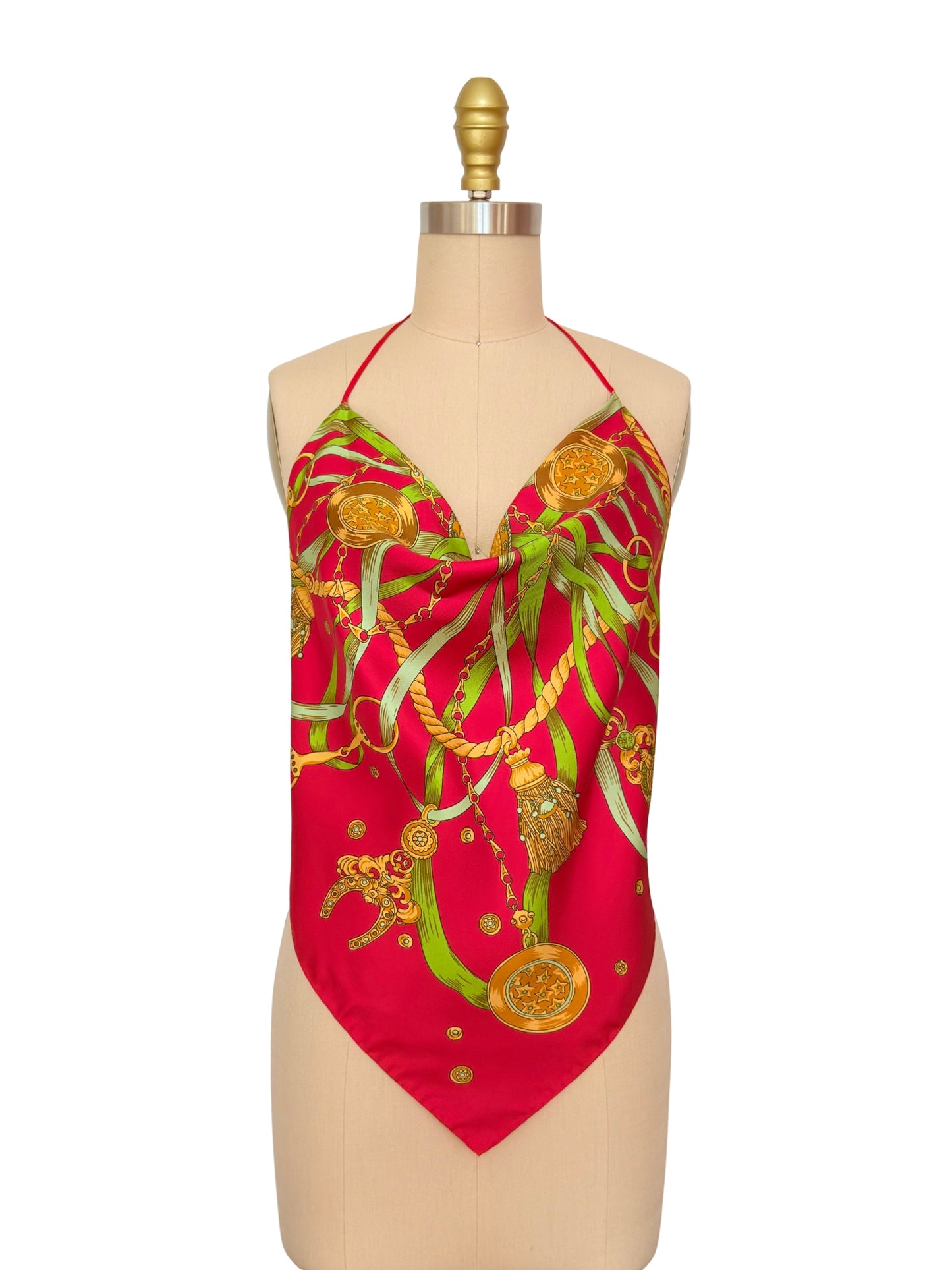 Equestrian Silk Scarf Top (Como Collection)