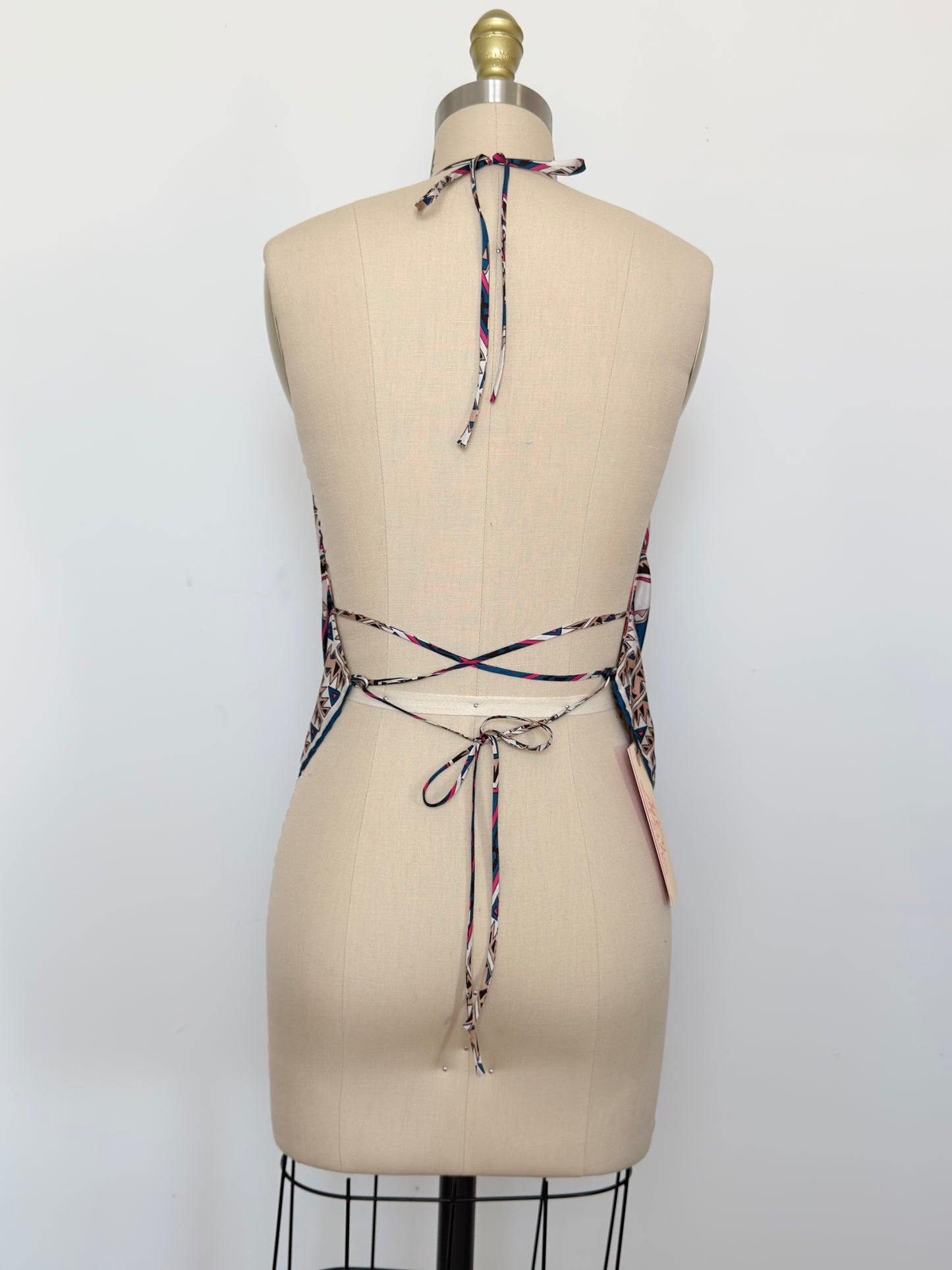 Upcycled Saks Fifth Ave Scarf Top