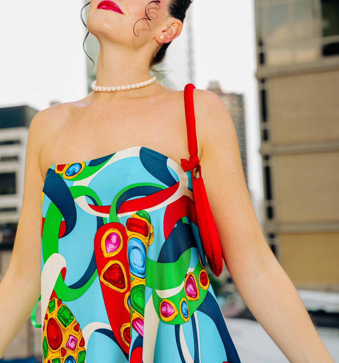 Upcycled Chanel Scarf Corset Dress