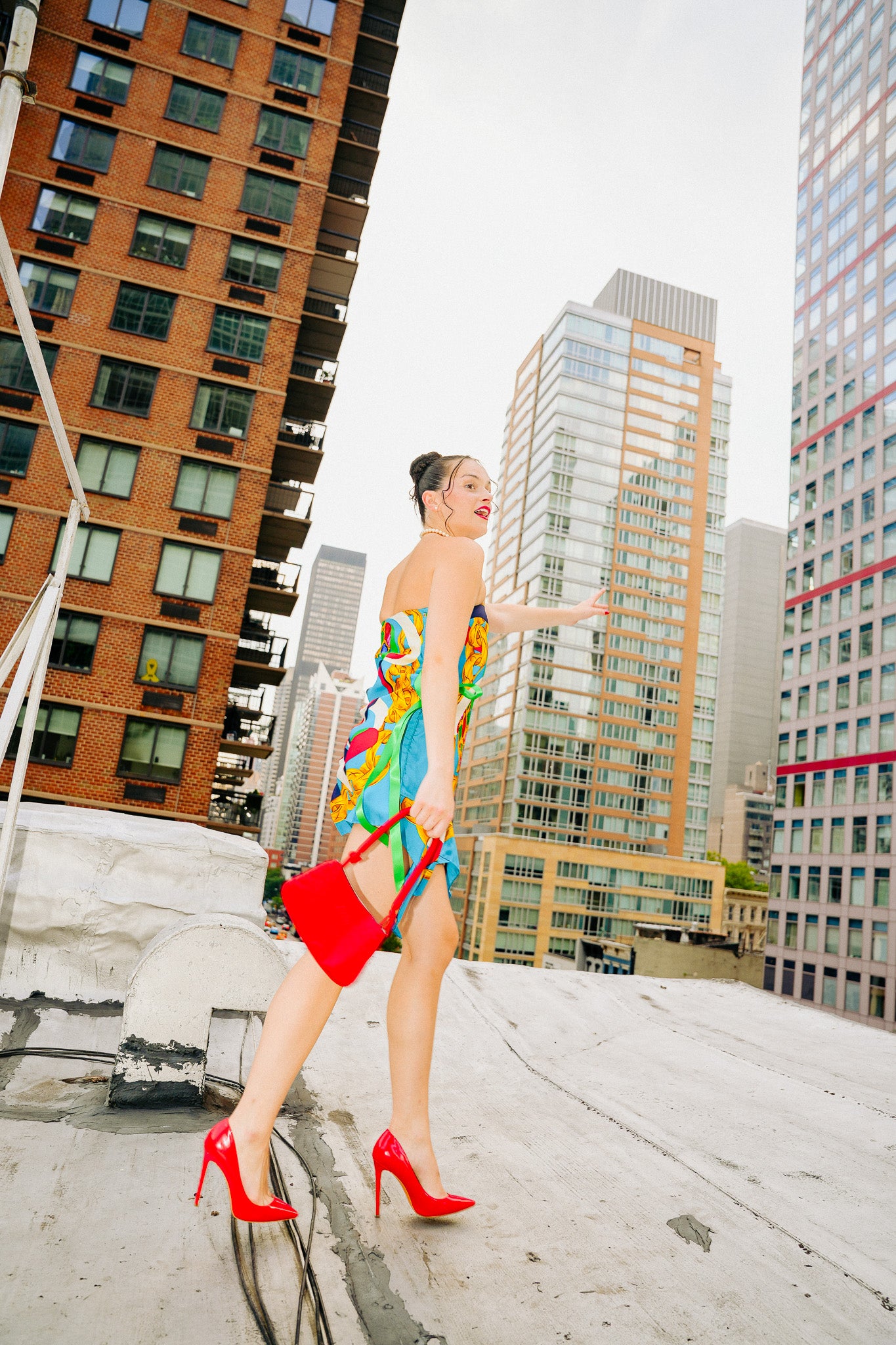 Upcycled Chanel Scarf Corset Dress