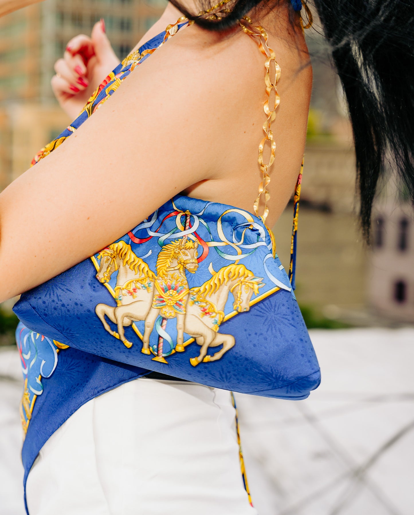 Upcycled Hermes Luna Park Purse