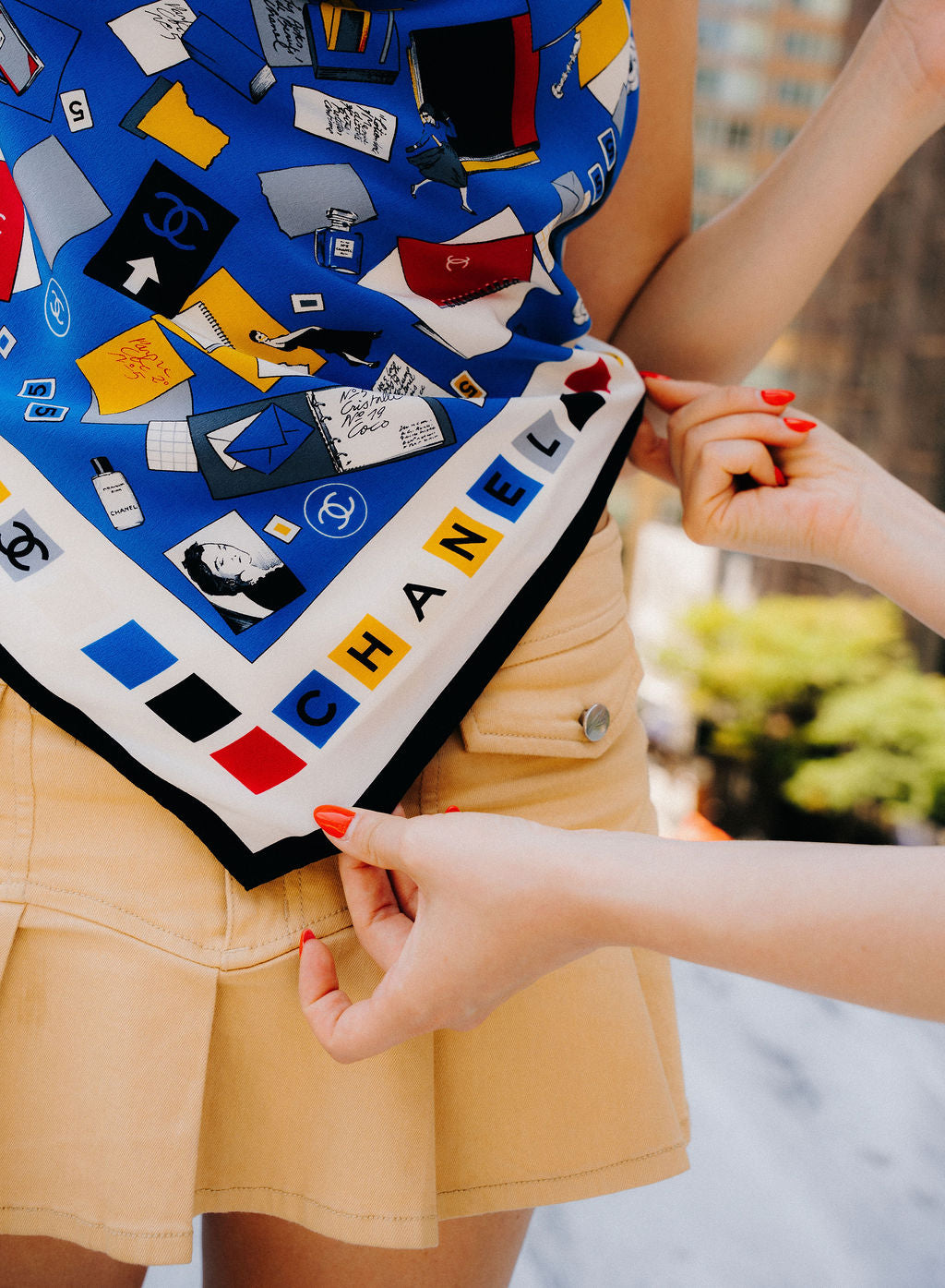 Upcycled Chanel Atelier Scarf Top