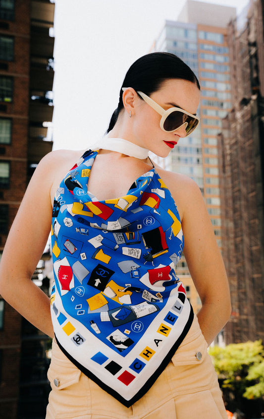 Upcycled Chanel Atelier Scarf Top