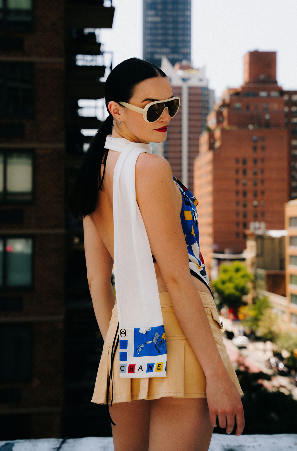 Upcycled Chanel Atelier Scarf Top