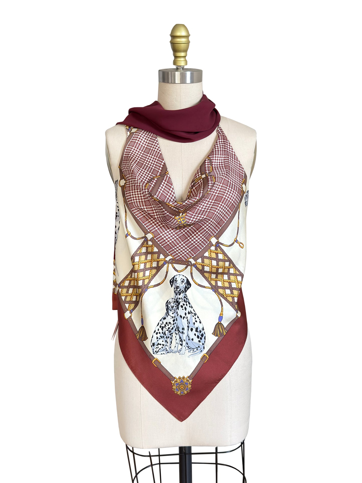 Upcycled Dalmation Scarf Top