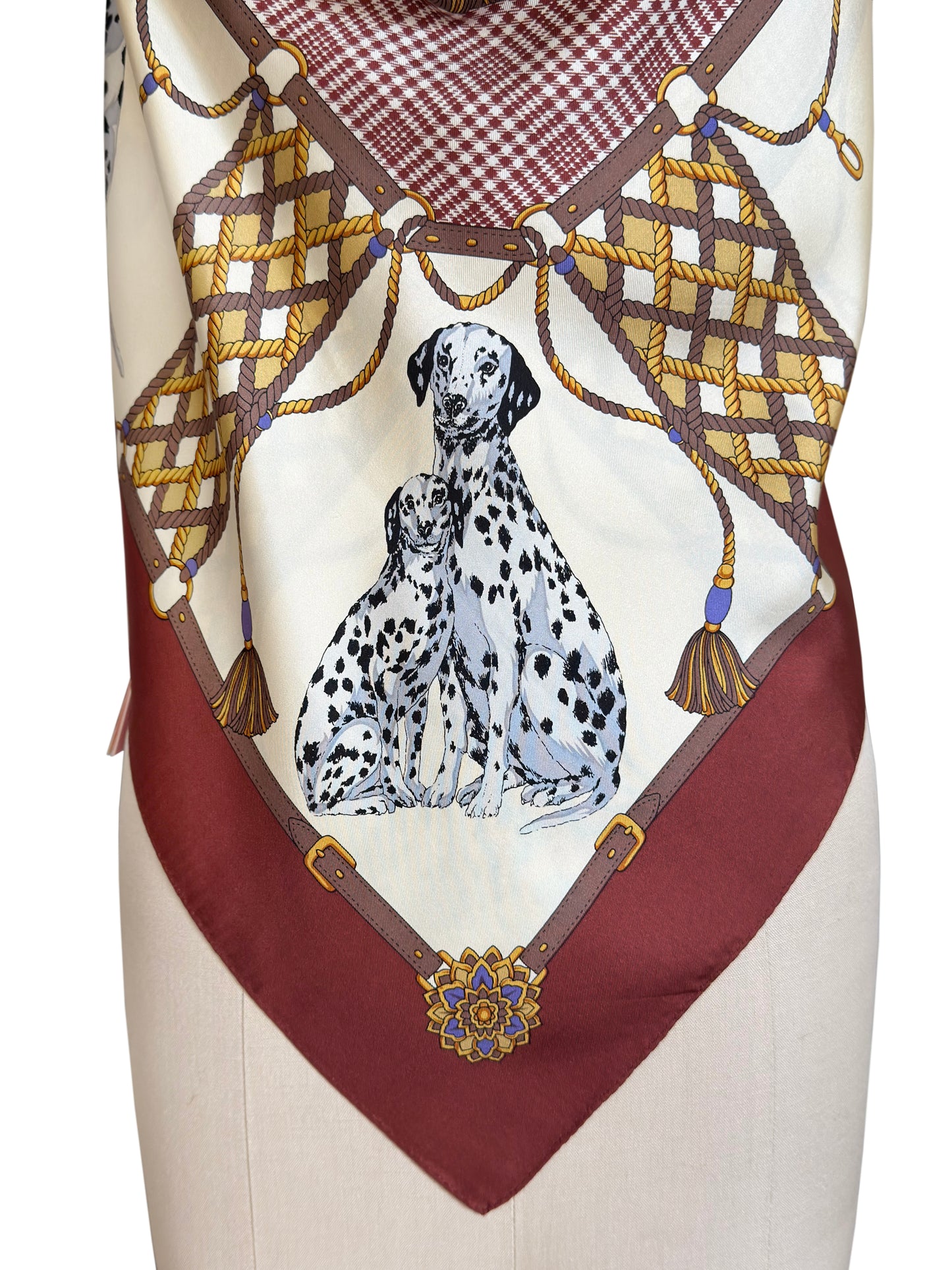 Upcycled Dalmation Scarf Top