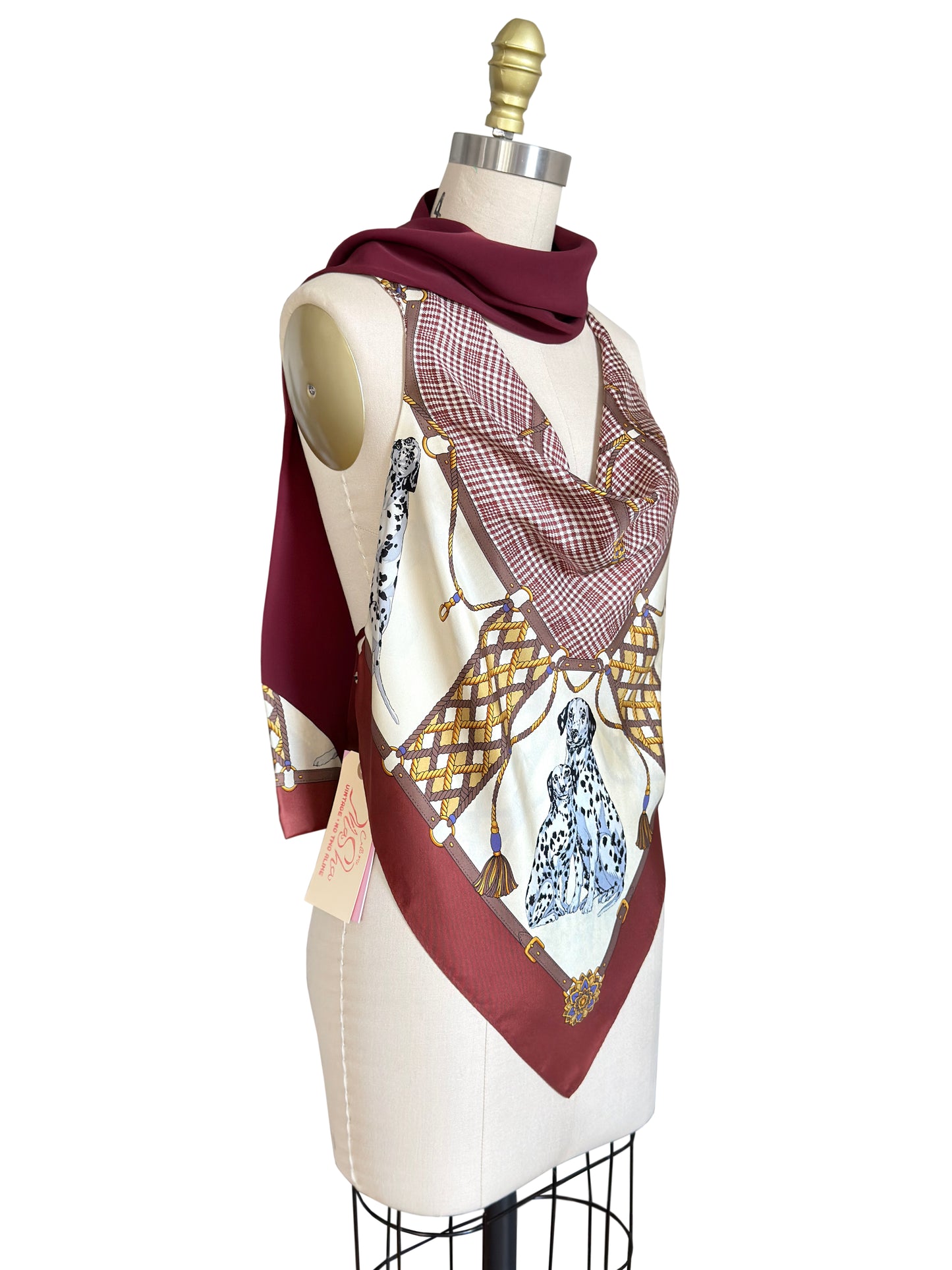 Upcycled Dalmation Scarf Top