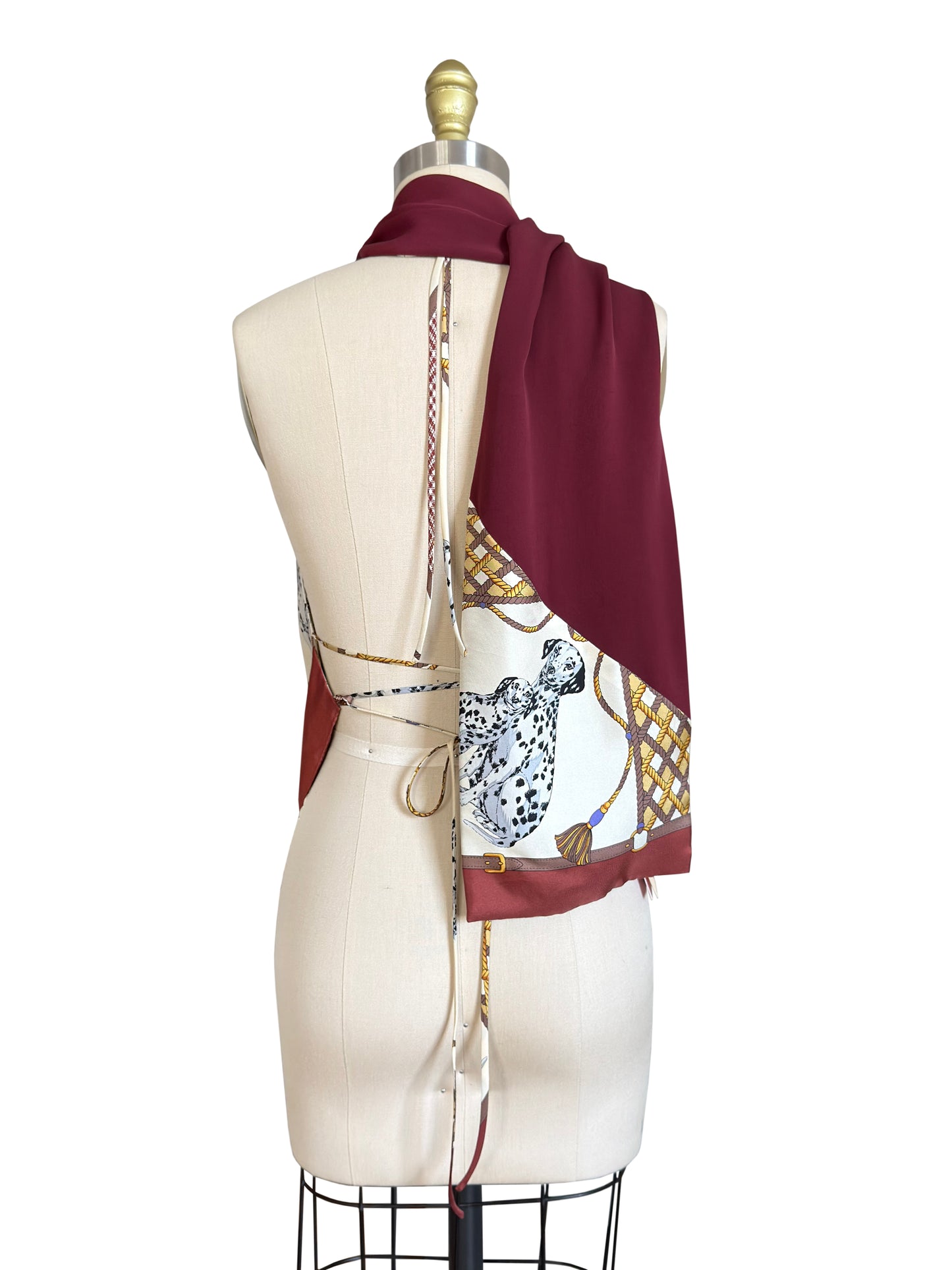 Upcycled Dalmation Scarf Top
