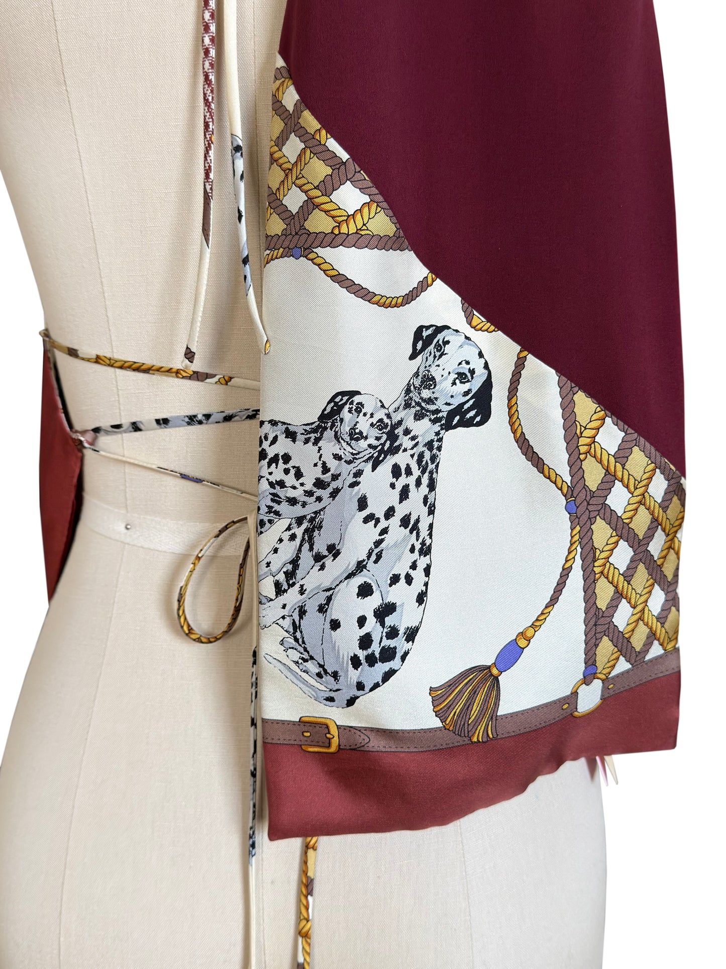 Upcycled Dalmation Scarf Top