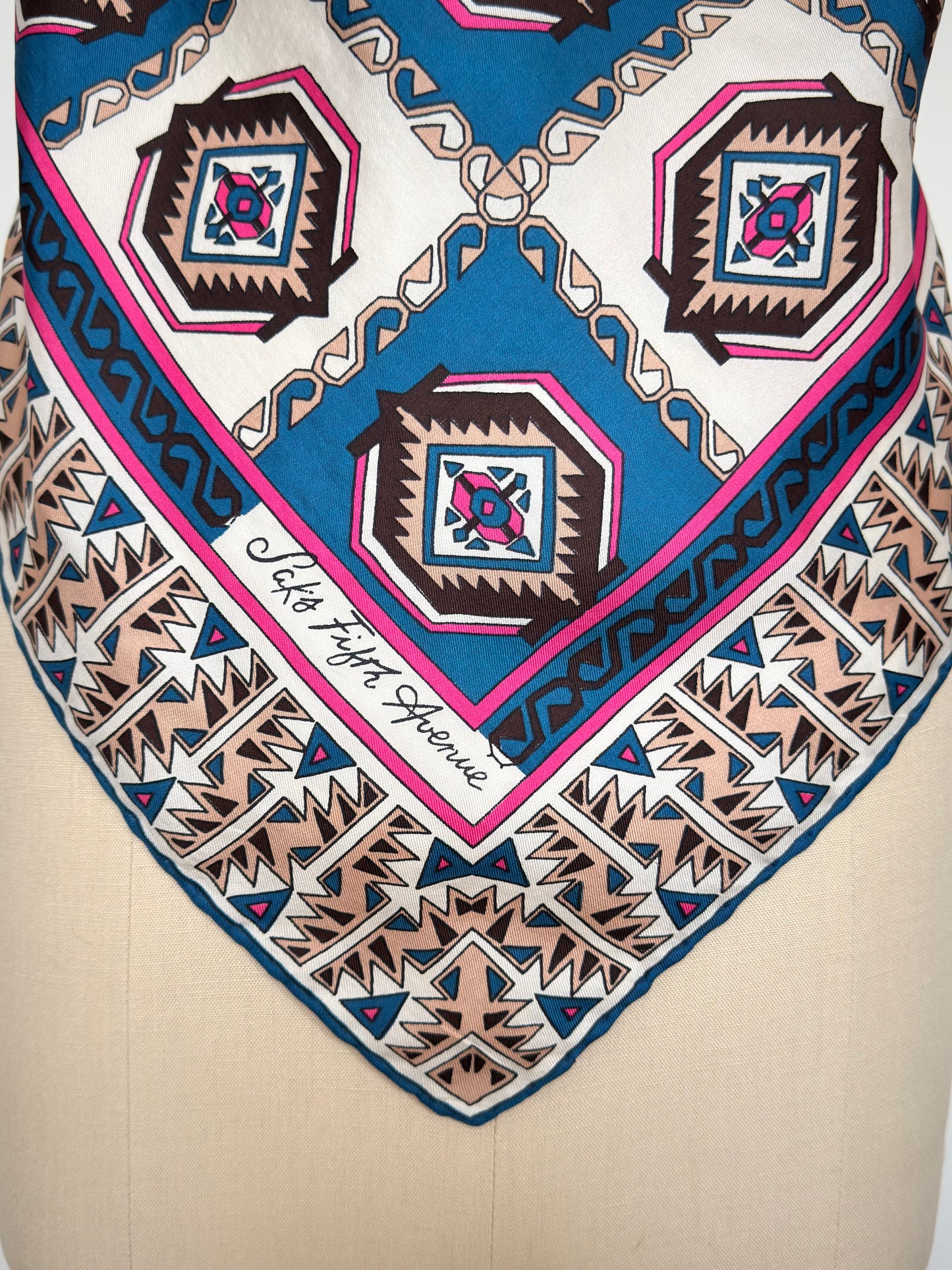 Upcycled Saks Fifth Ave Scarf Top