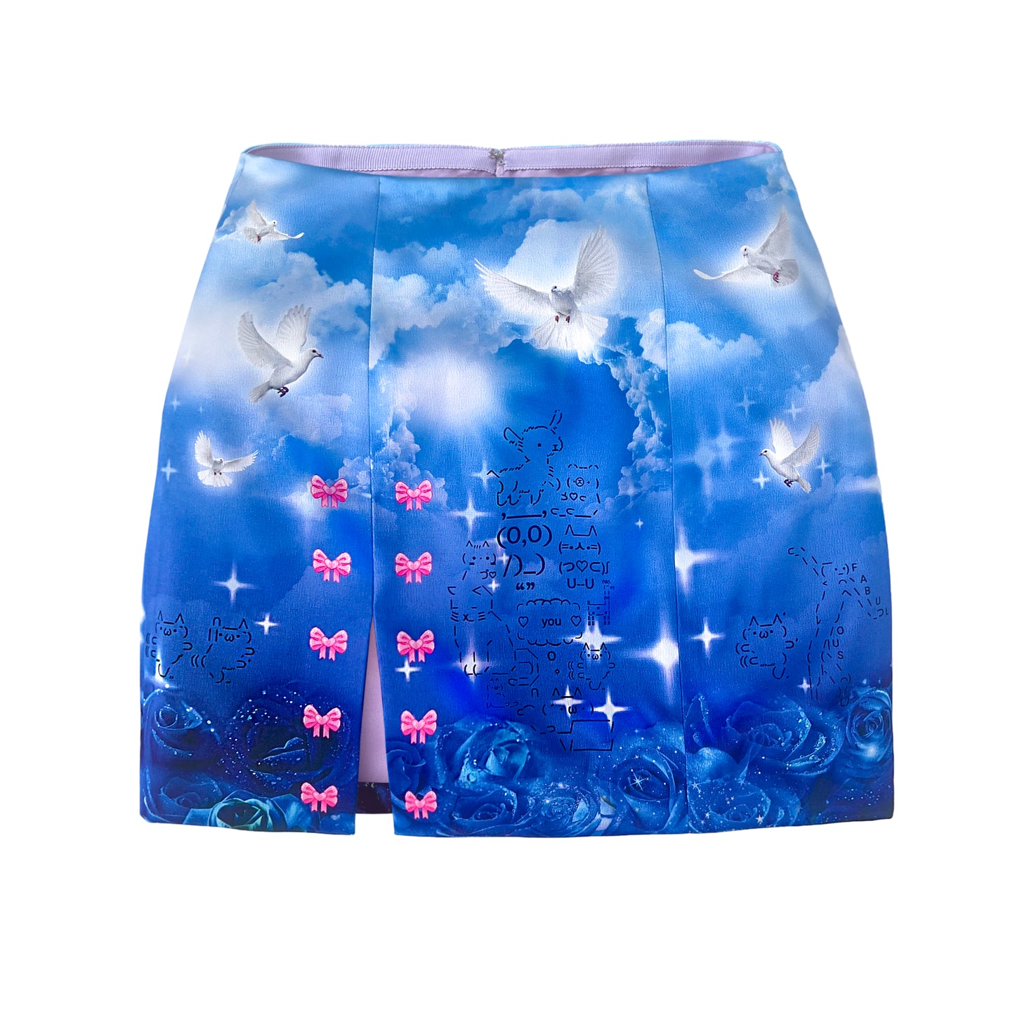 *MADE TO ORDER* Good vs Evil Mini Skirt with Slit