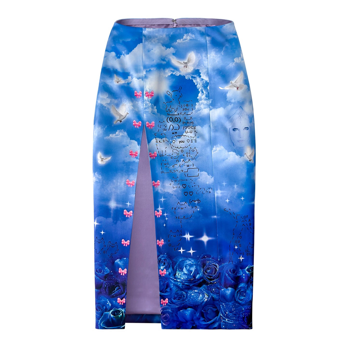 *MADE TO ORDER* Good vs Evil Midi Skirt with Slit