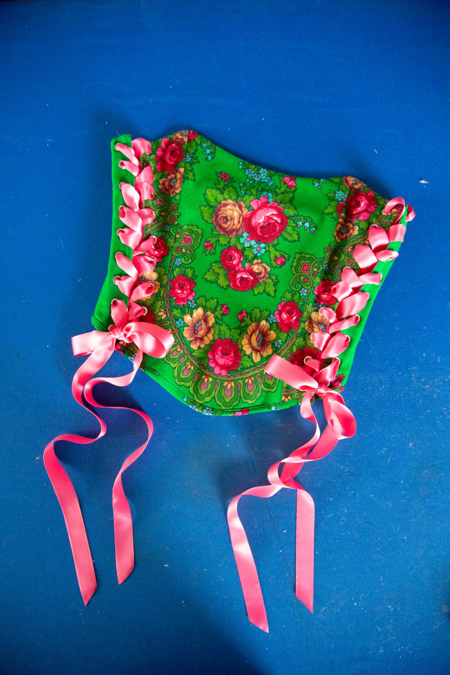 Green Babushka Shawl Corset