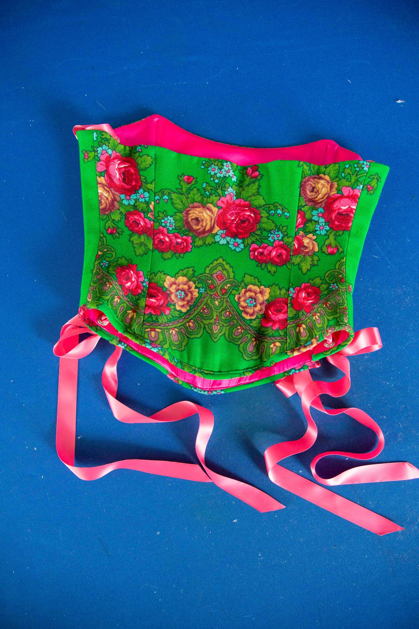 Green Babushka Shawl Corset