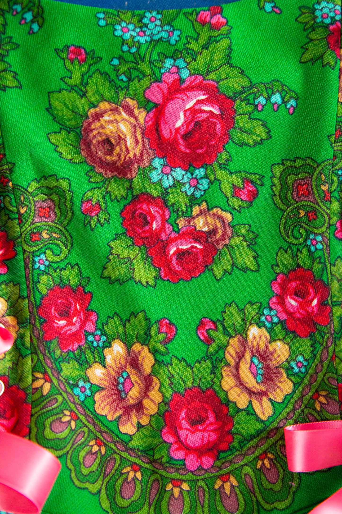 Green Babushka Shawl Corset