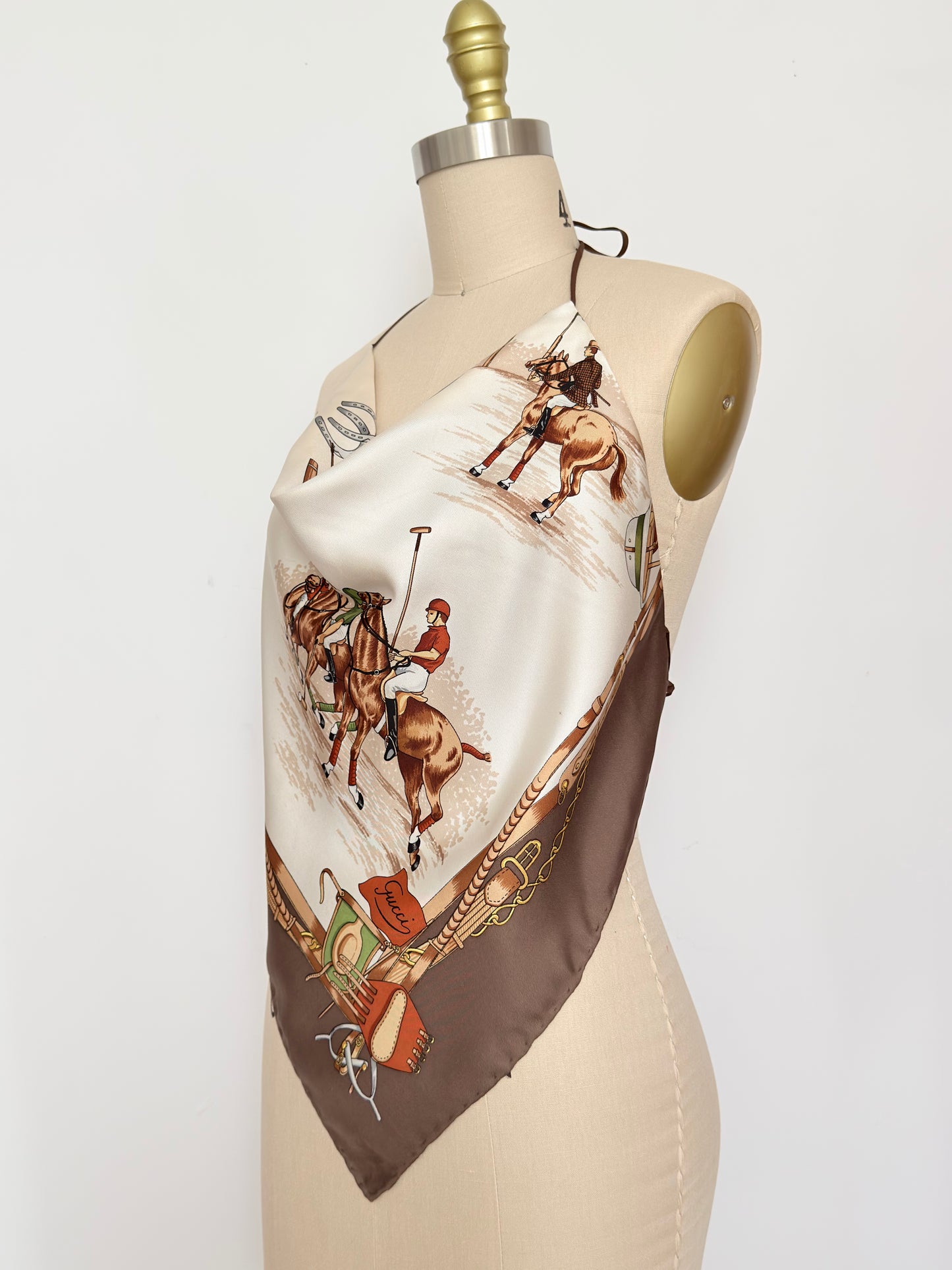 Upcycled Gucci Equestrian Scarf Top