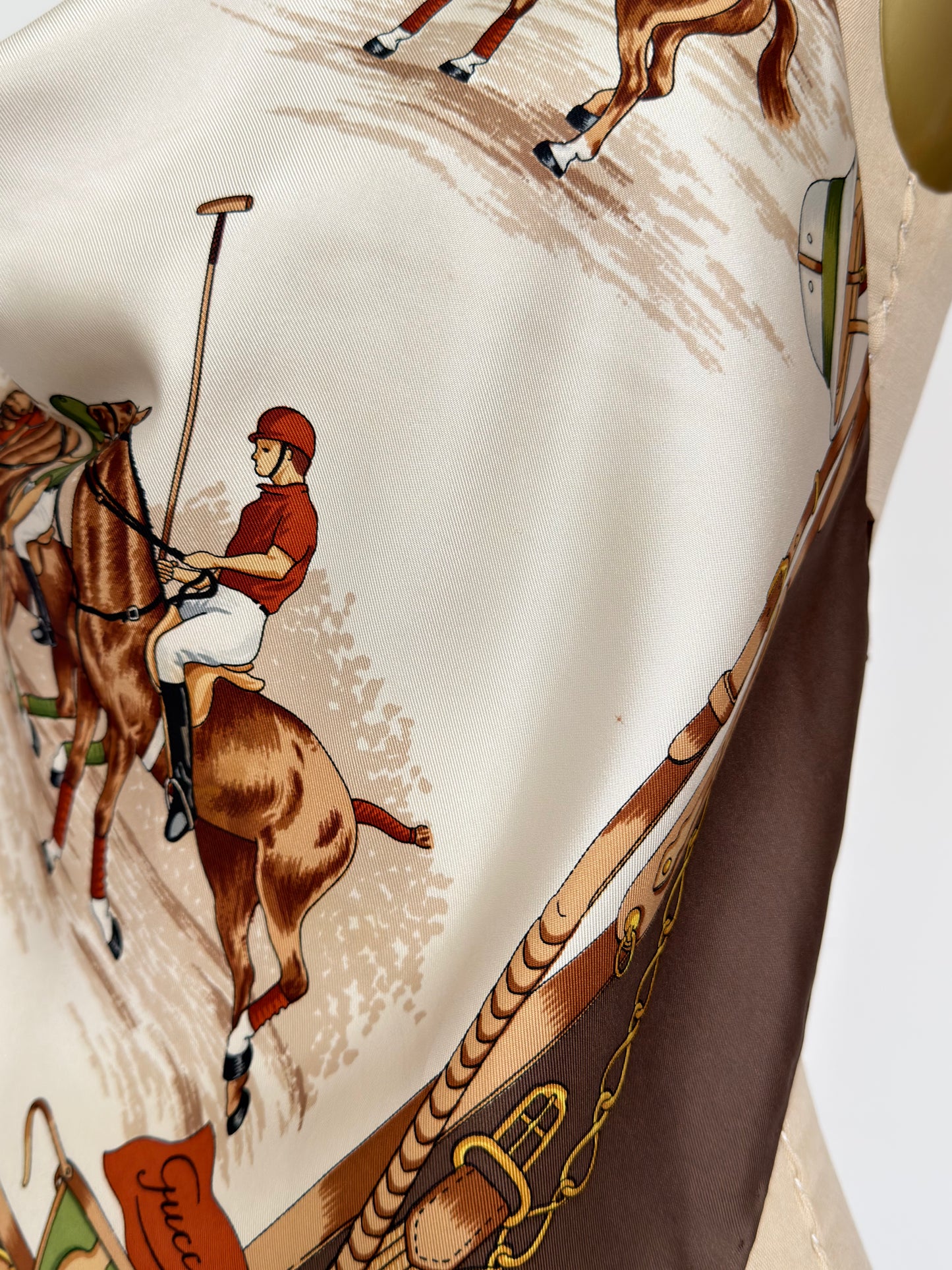 Upcycled Gucci Equestrian Scarf Top