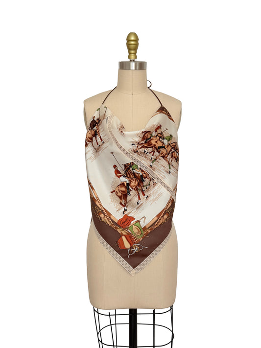 Upcycled Gucci Equestrian Scarf Top