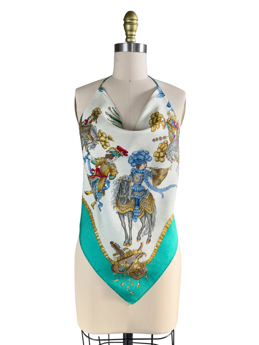 Upcycled Hermes King Louis XIV Top
