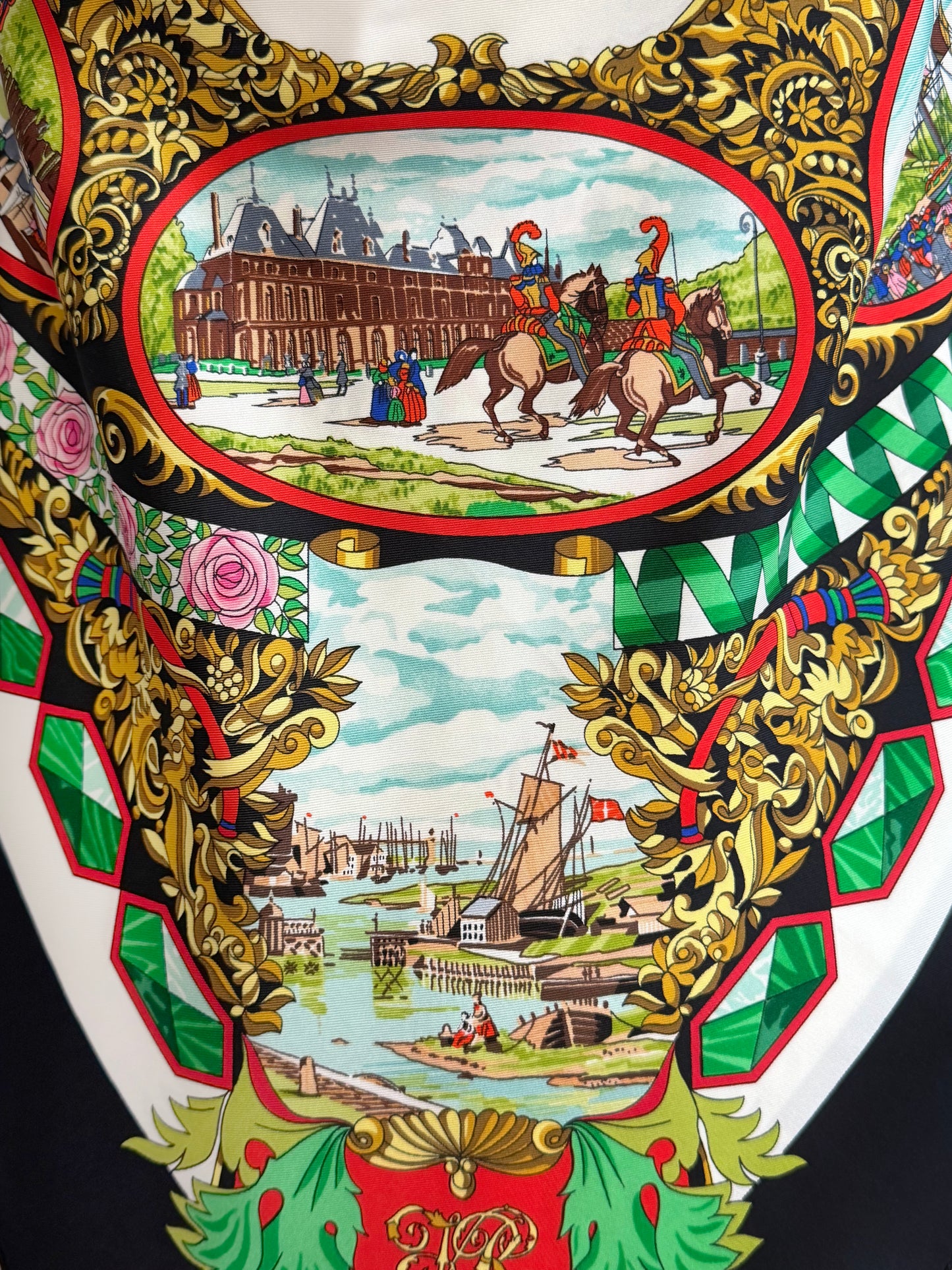 Upcycled Hermès Entente Cordiale Château d’Eu Top