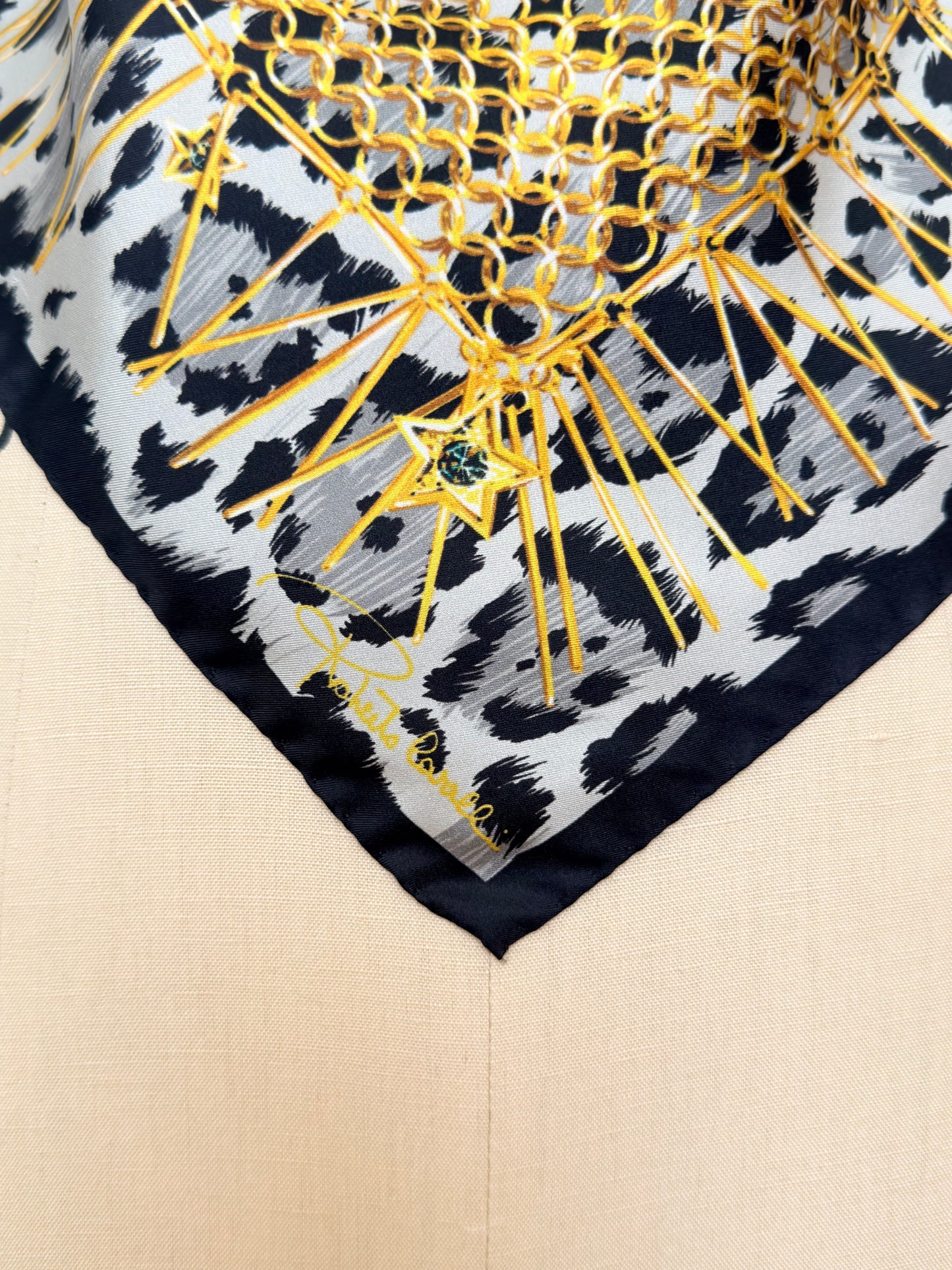 Upcycled Roberto Cavalli Leopard Scarf Top