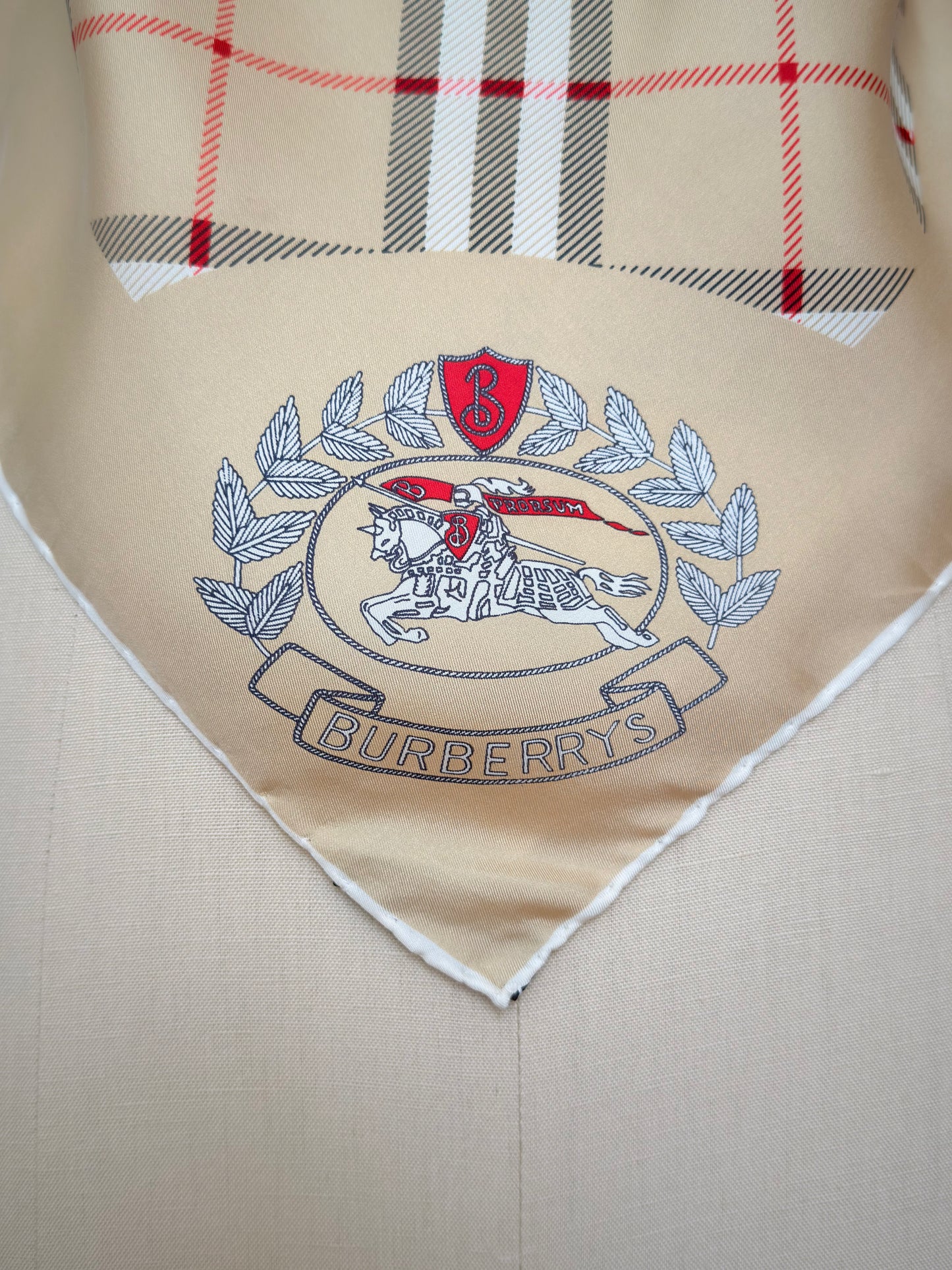Upcycled Burberry Check Scarf Top