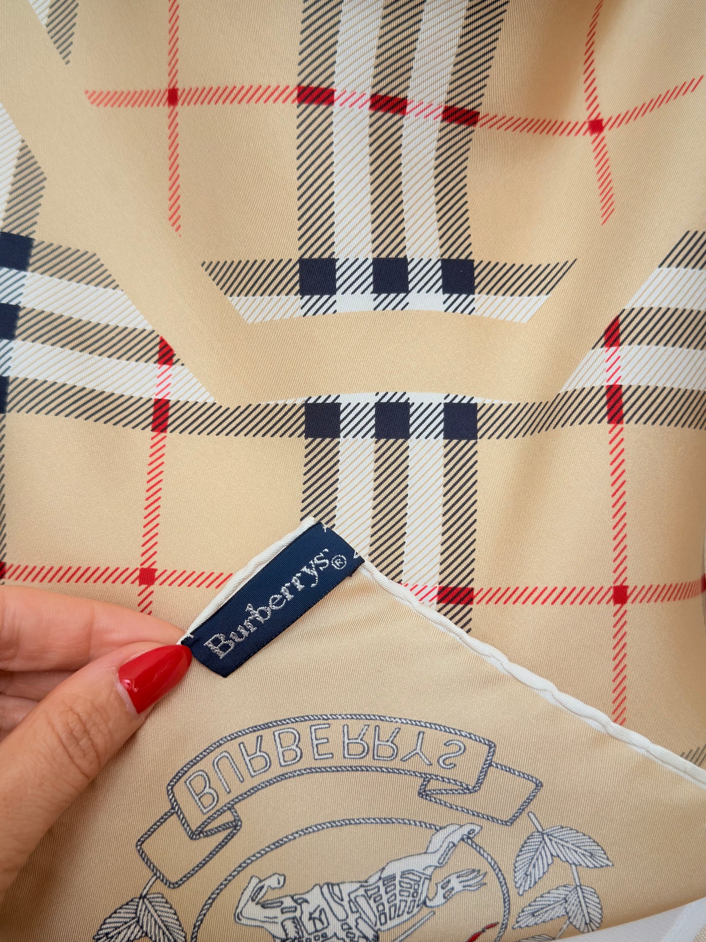 Upcycled Burberry Check Scarf Top