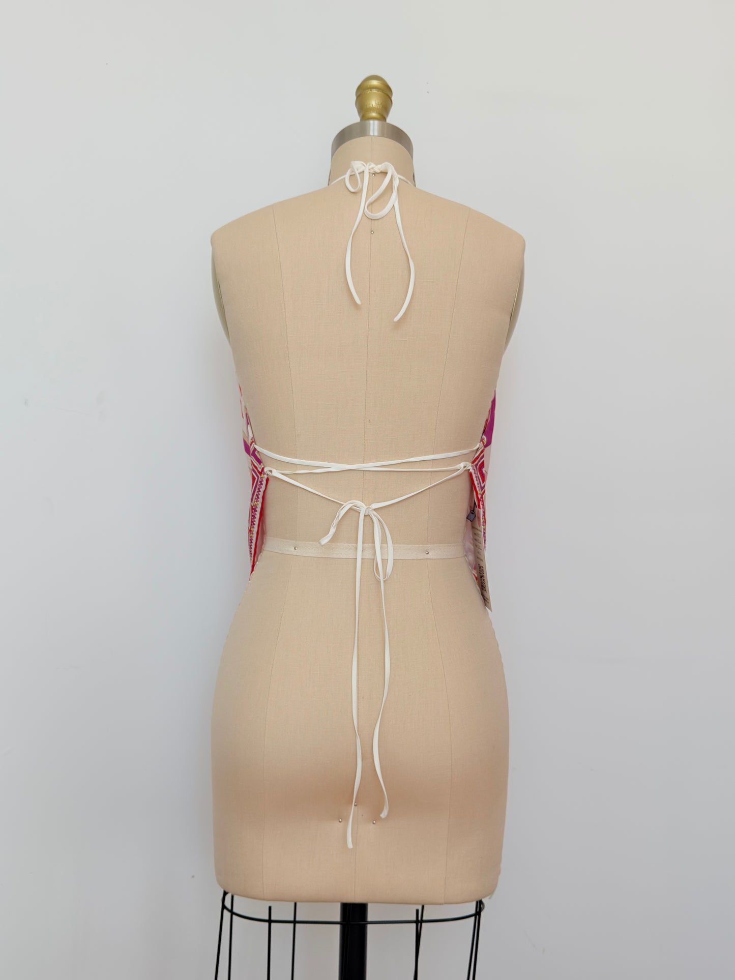 Upcycled Pink Chiffon Pucci Scarf Top