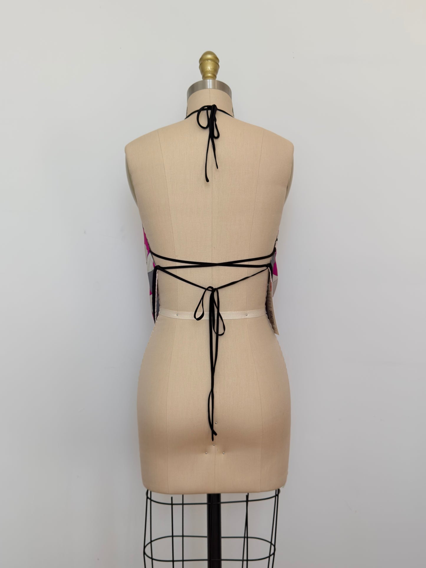 Upcycled 1970s Pucci Fuchsia Scarf Top