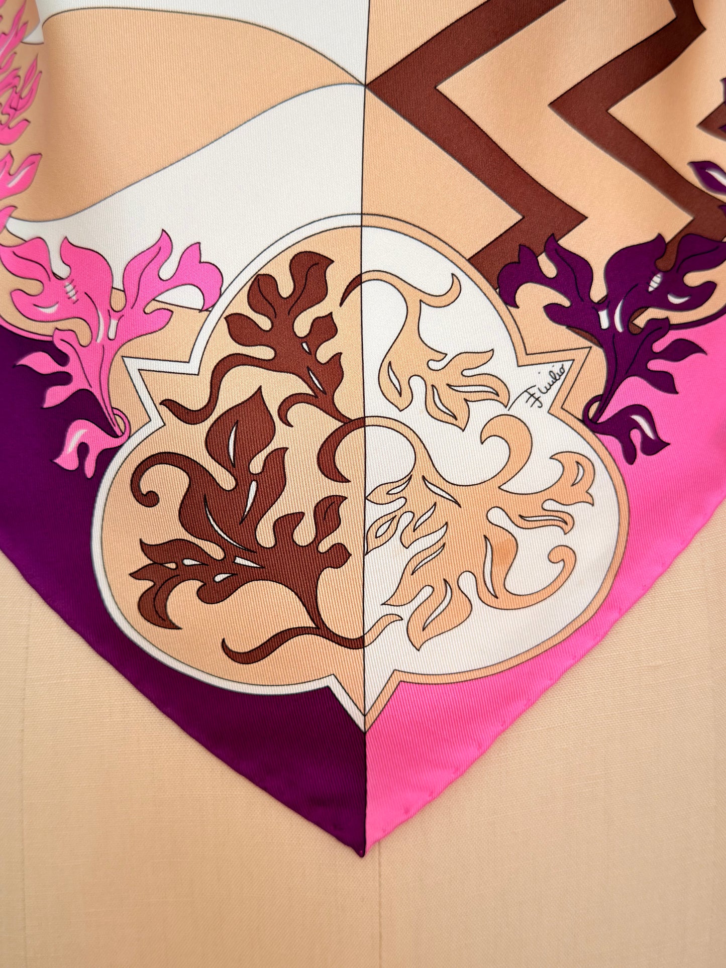 Upcycled Pucci Geometric Scarf Top