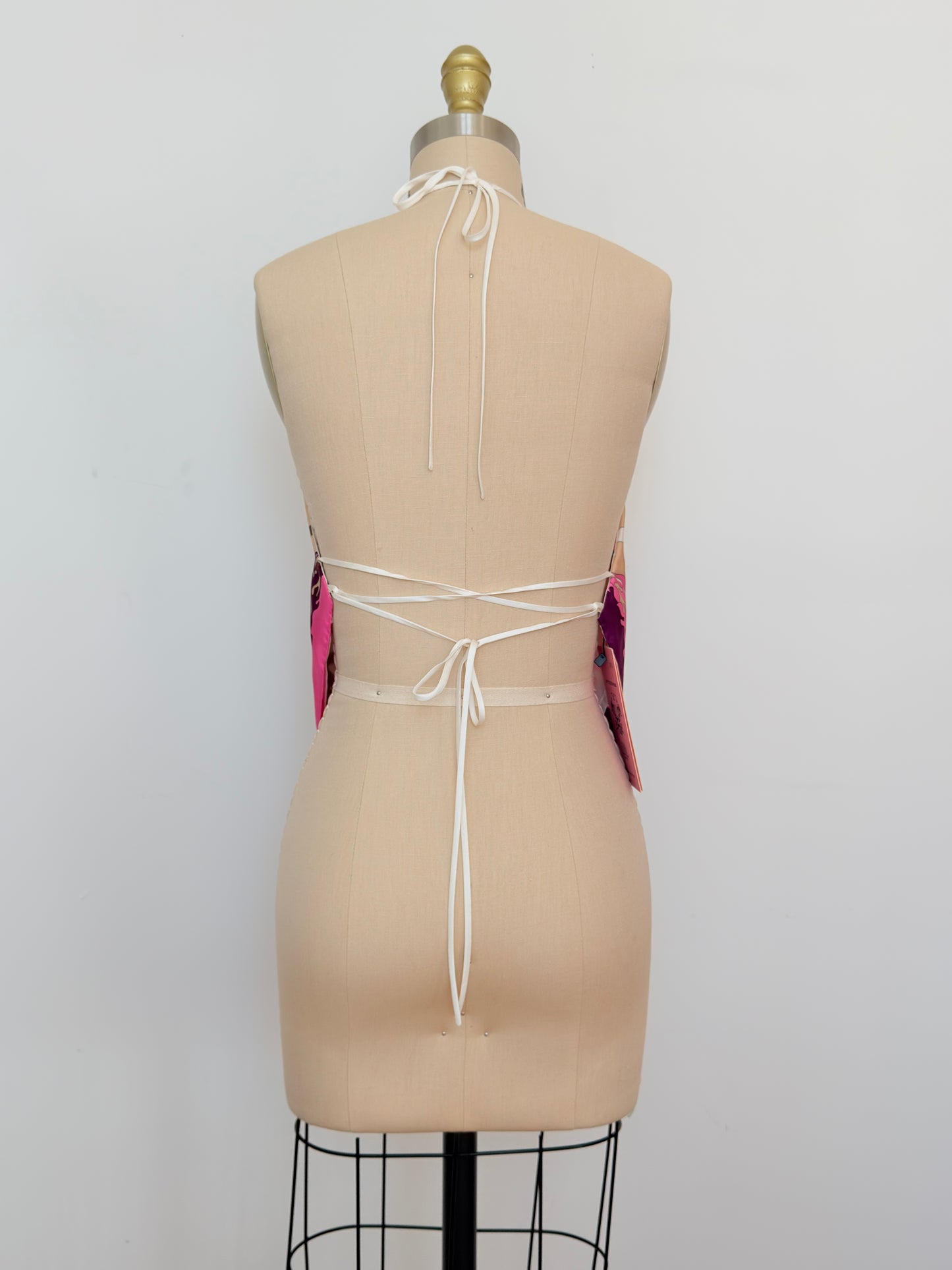 Upcycled Pucci Geometric Scarf Top