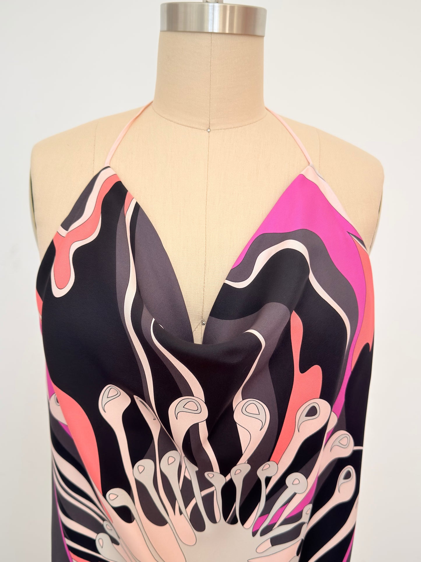 Upcycled 1990s Pucci Y2K Scarf Top