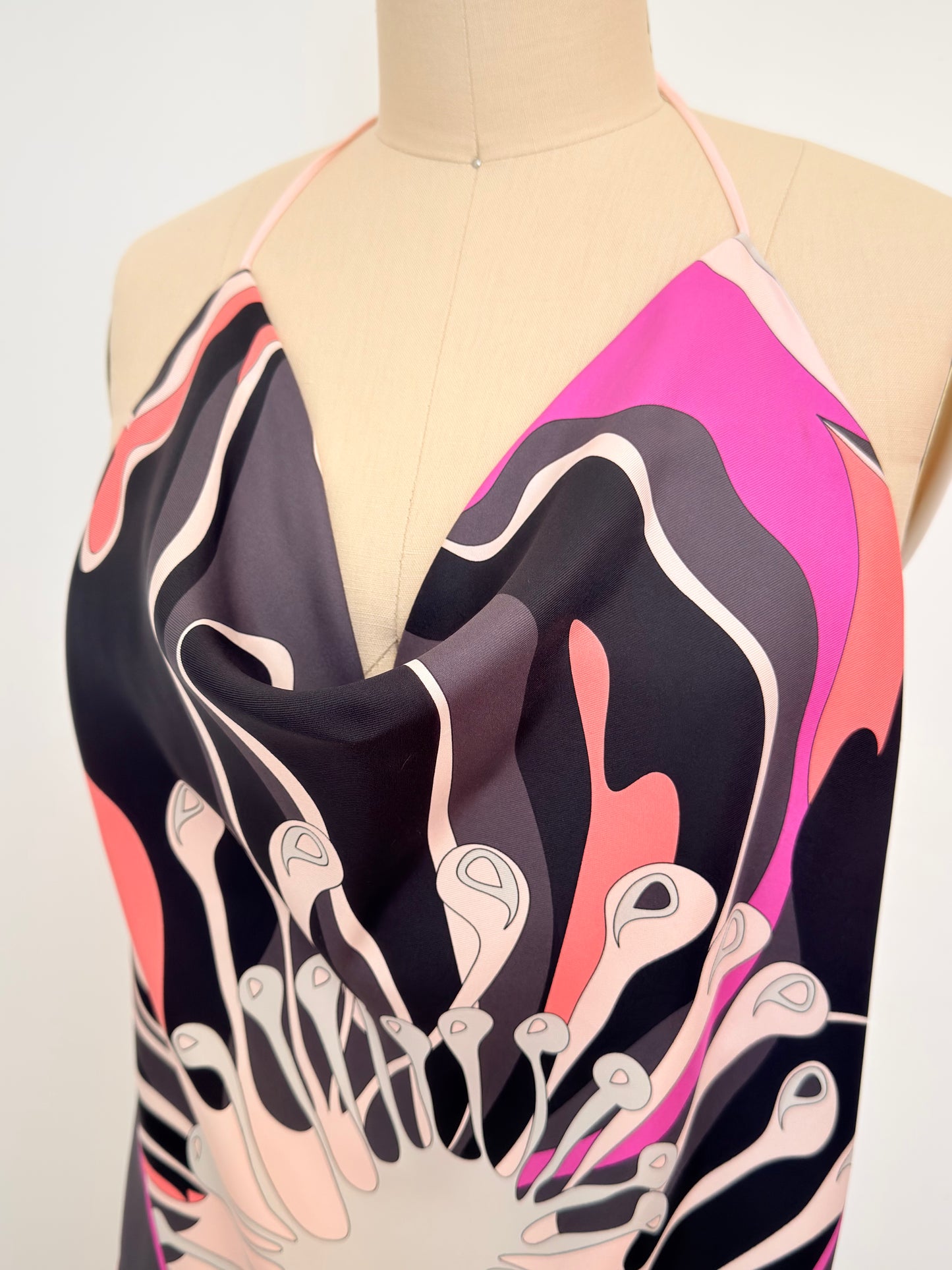 Upcycled 1990s Pucci Y2K Scarf Top
