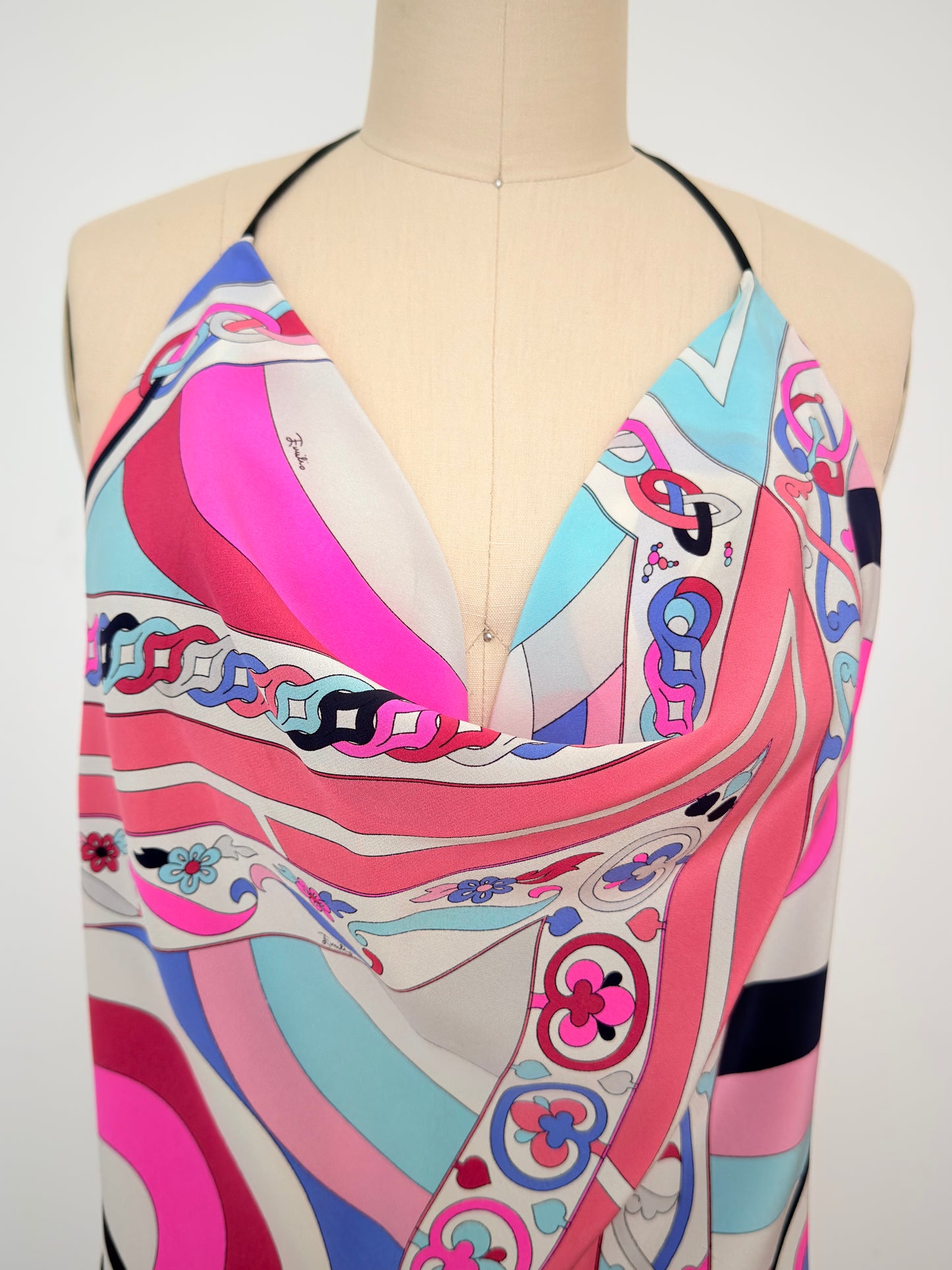 Upcycled 1980s Pucci Silk Scarf Top
