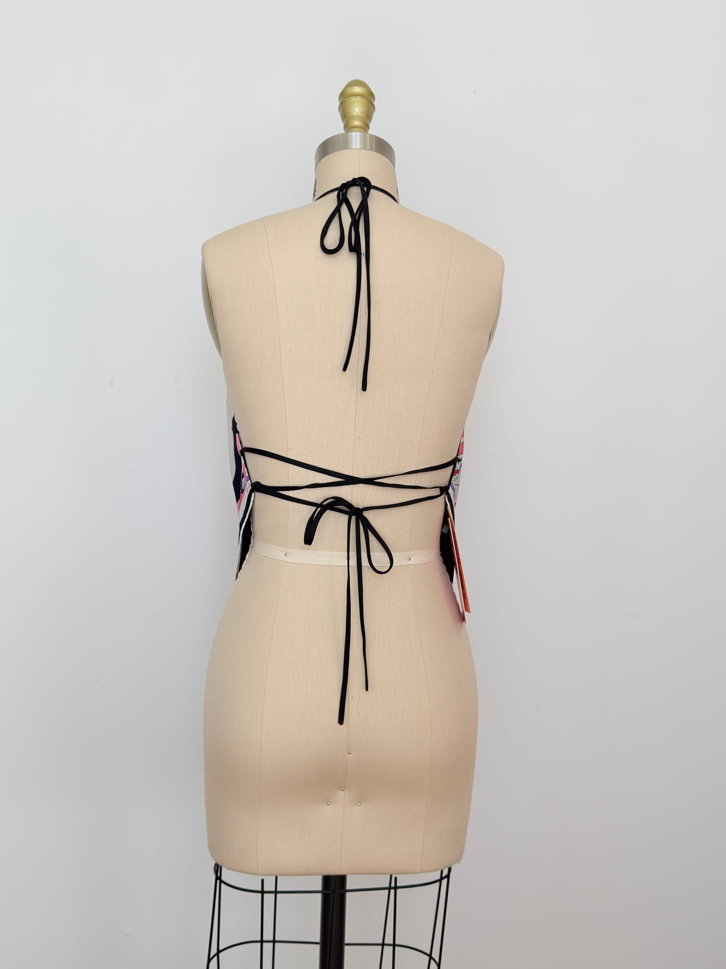 Upcycled 1980s Pucci Silk Scarf Top