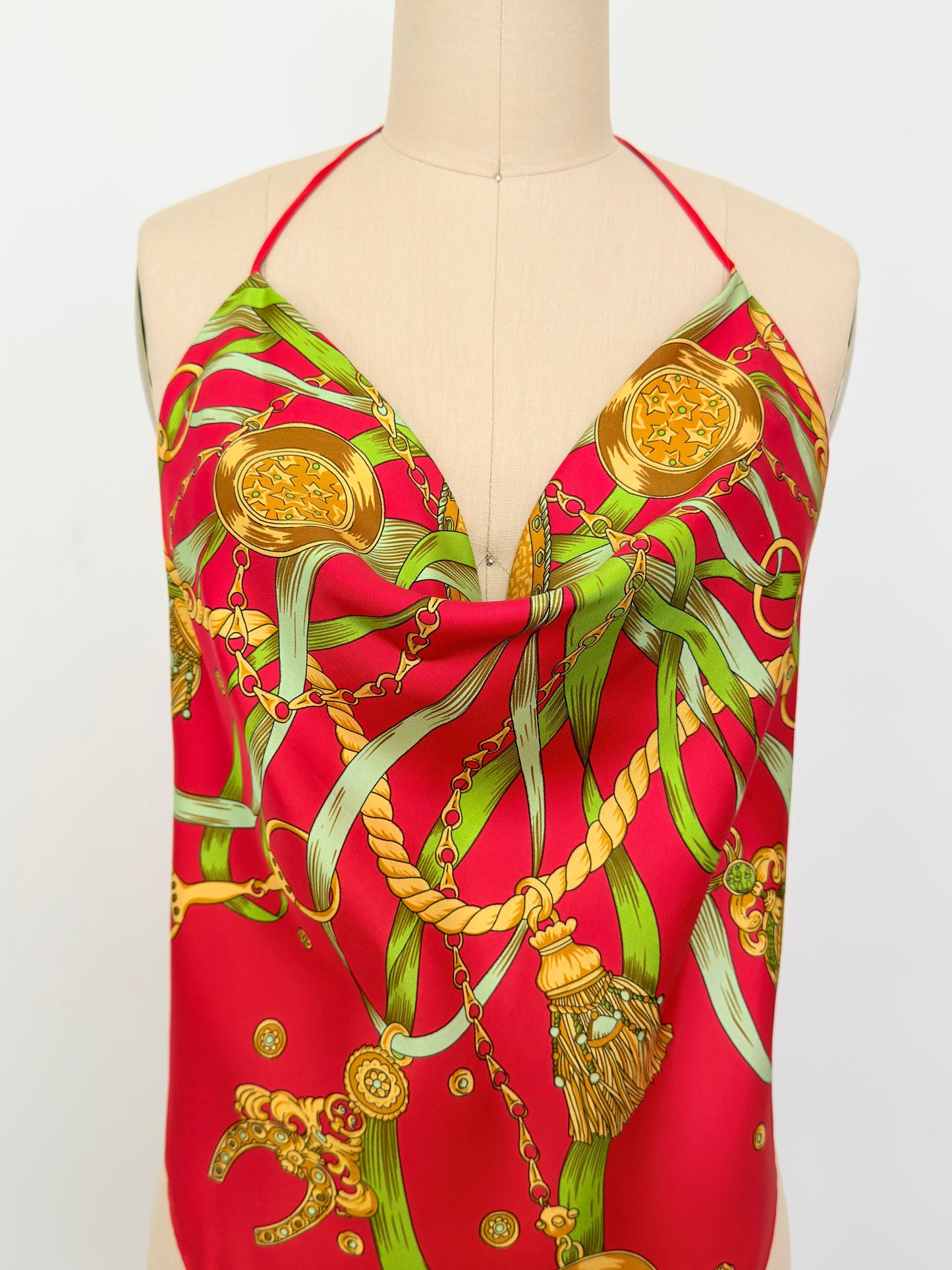 Equestrian Silk Scarf Top (Como Collection)