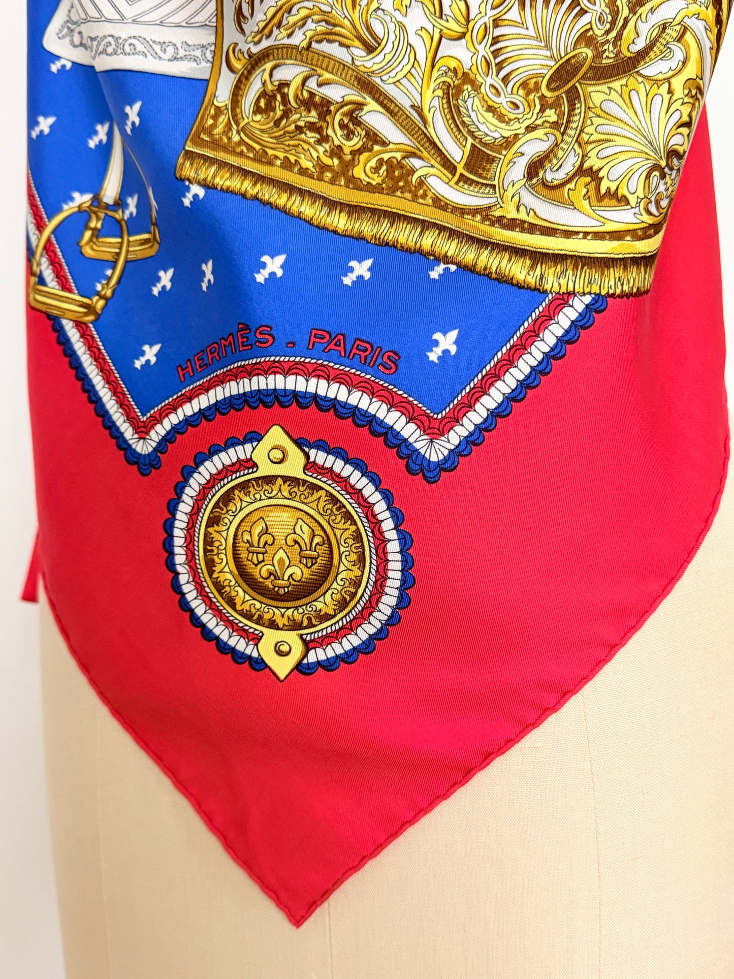 Upcycled Hermès Selles à Housse Scarf Top