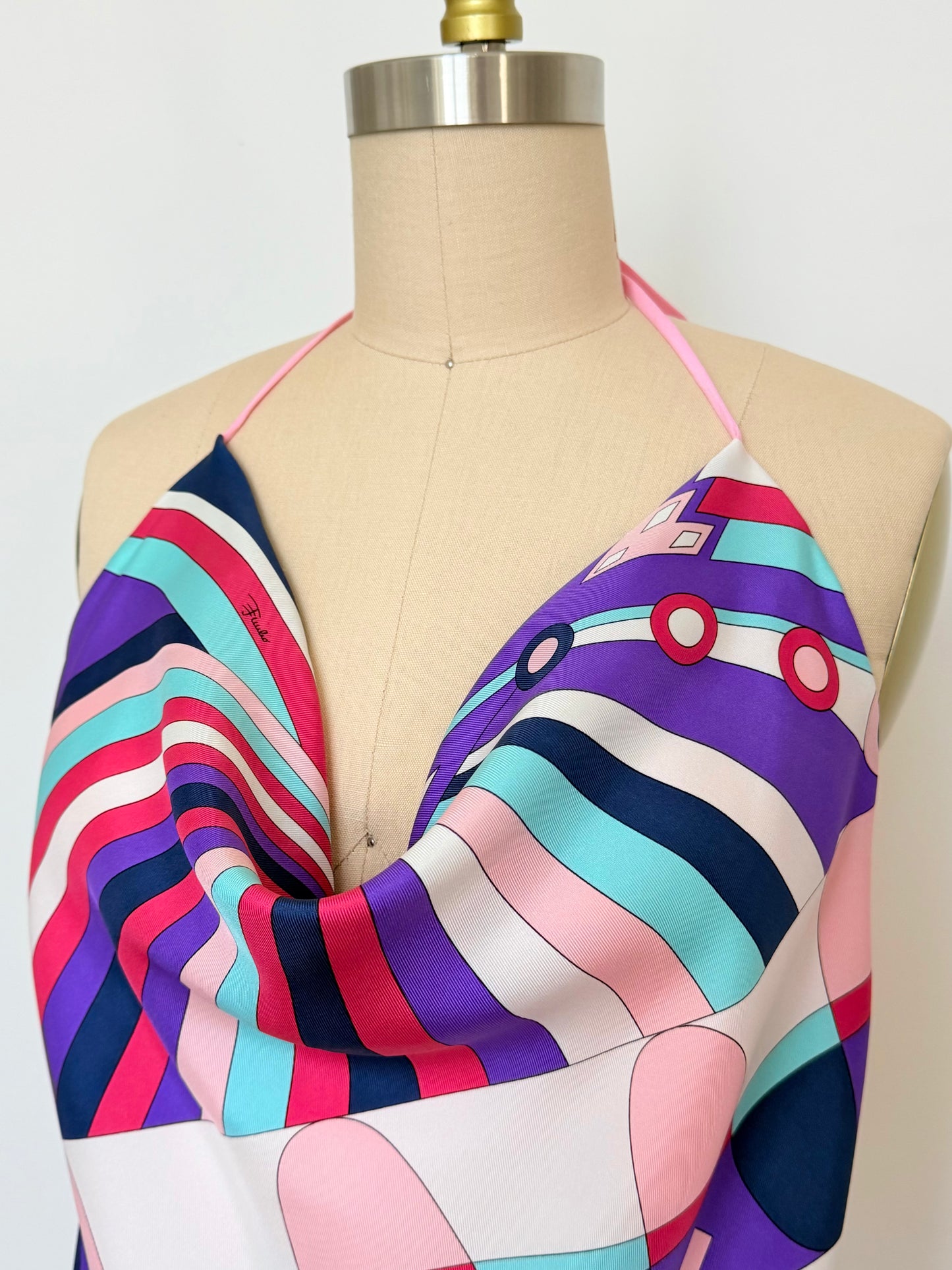 Upcycled Purple Pucci Scarf Top