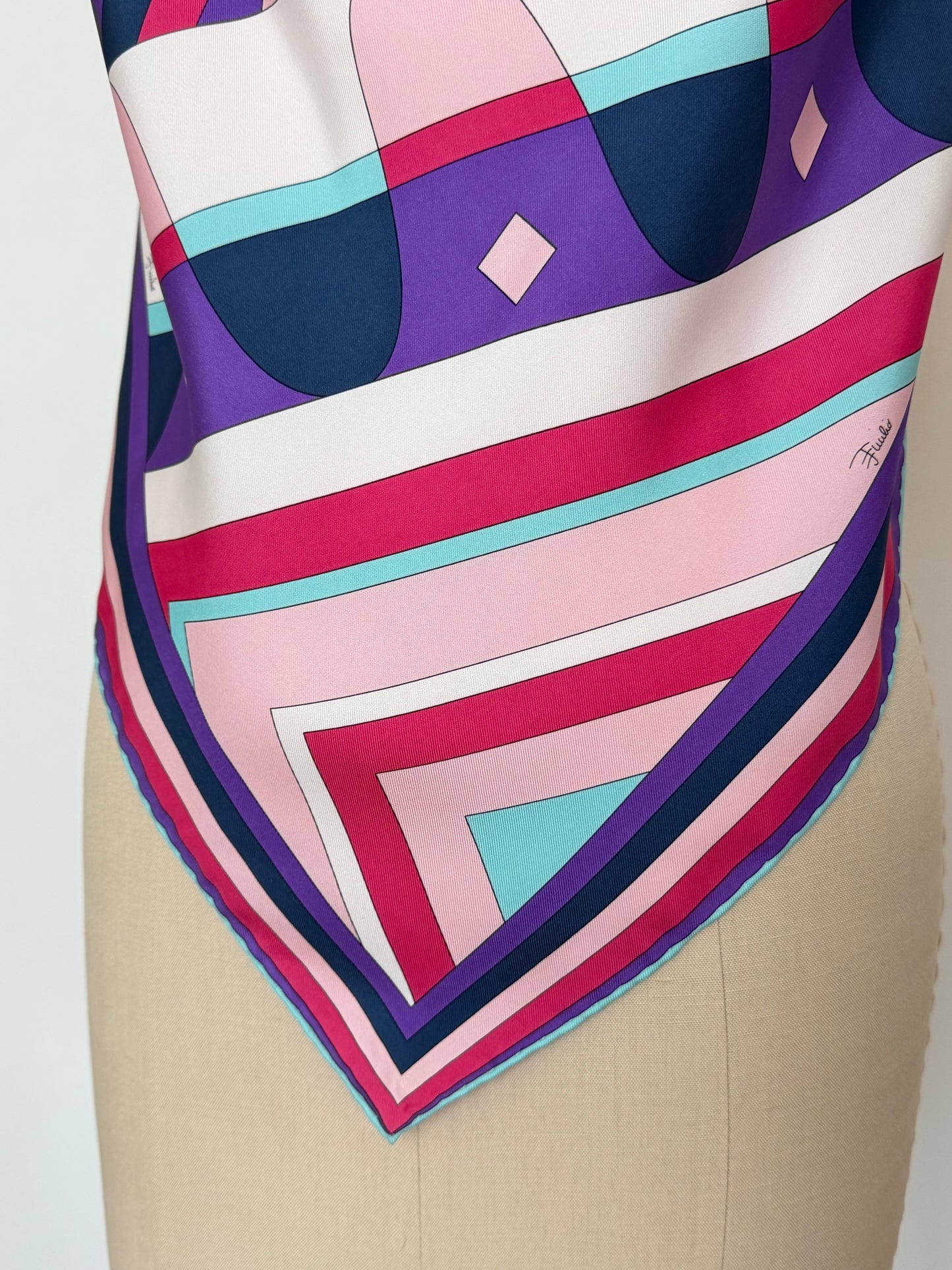 Upcycled Purple Pucci Scarf Top